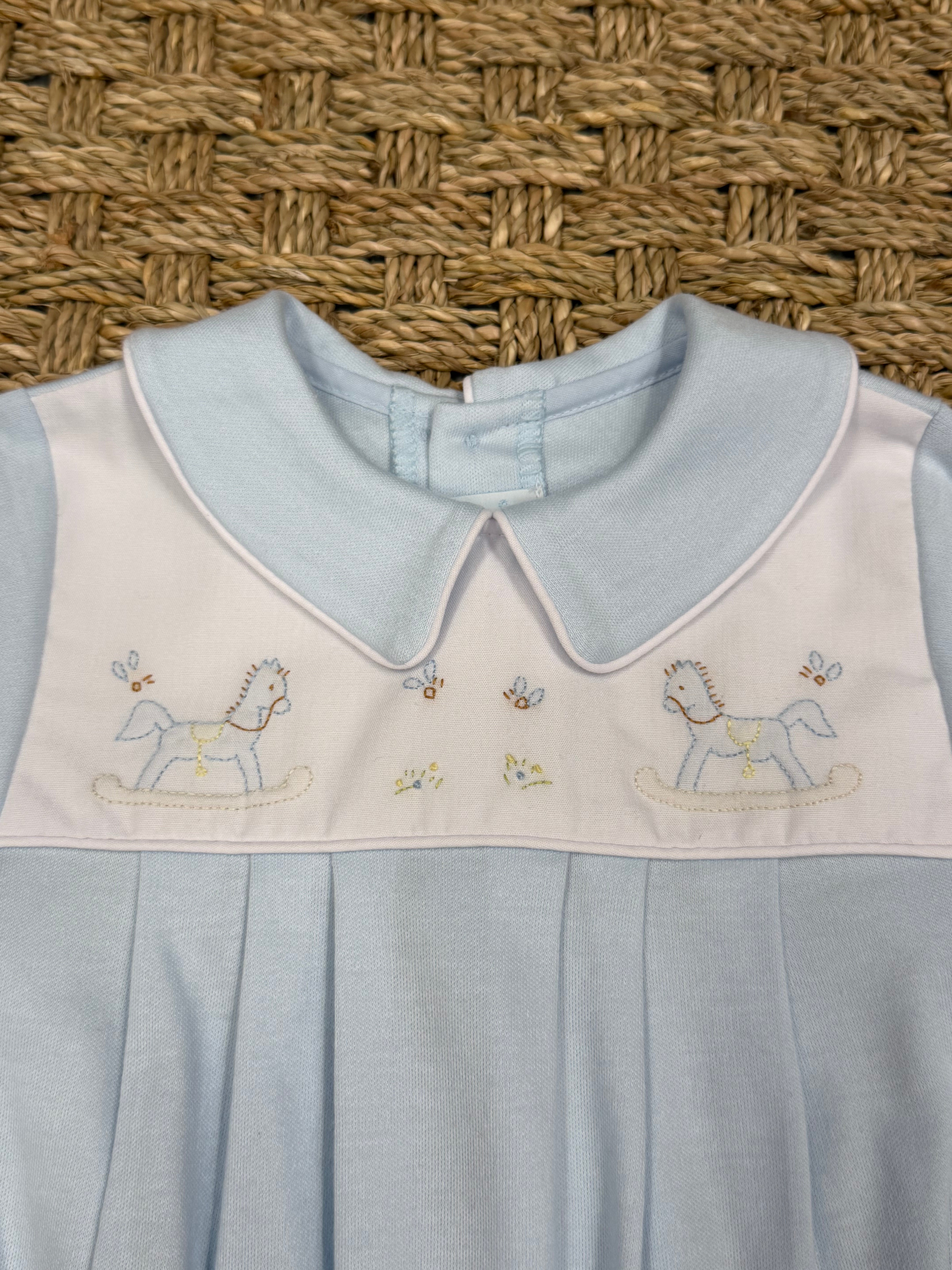 Auraluz Blue Bubble with Rocking Horse Embroidery
