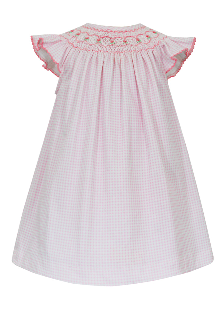 Petit Bebe Amelia Pink Gingham Bishop Dress