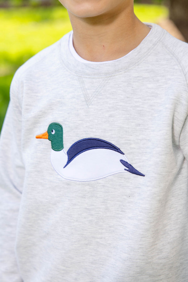 Beaufort Bonnet Cassidy Comfy Crewneck, Heathered Grantley Gray Duck