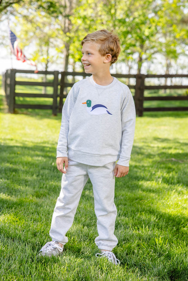 Beaufort Bonnet Cassidy Comfy Crewneck, Heathered Grantley Gray Duck