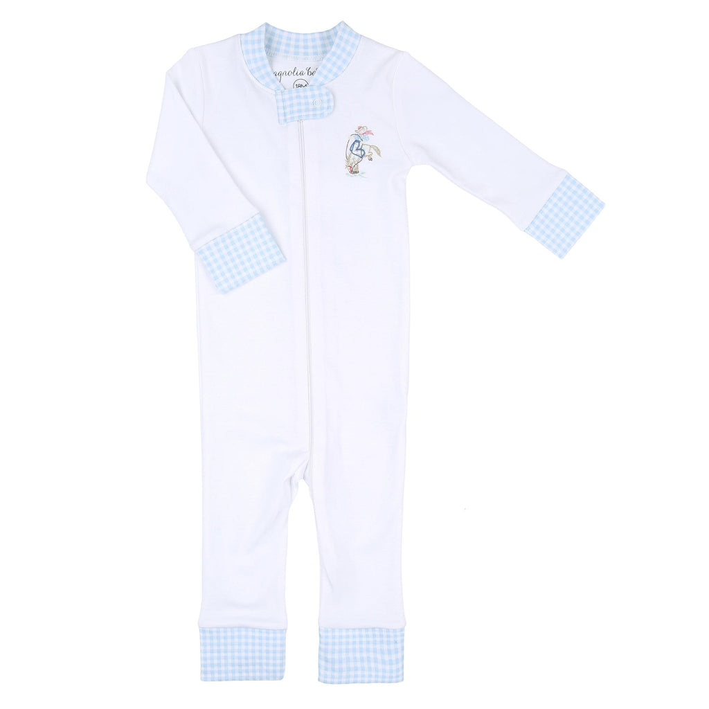 Magnolia Baby Vintage Cowboy Embroidered Zipper Pajamas - shopnurseryrhymes