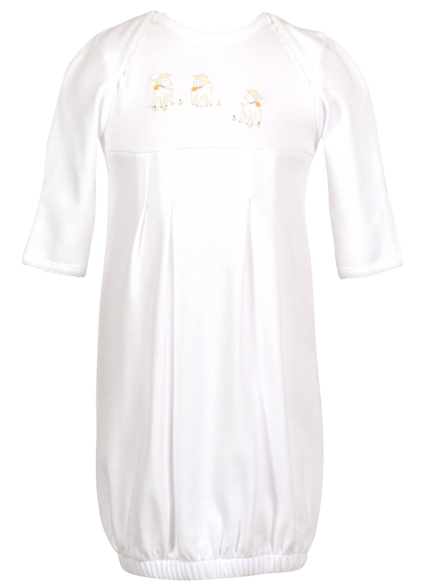 Yellow Lamb Lambikins Knit Daygown