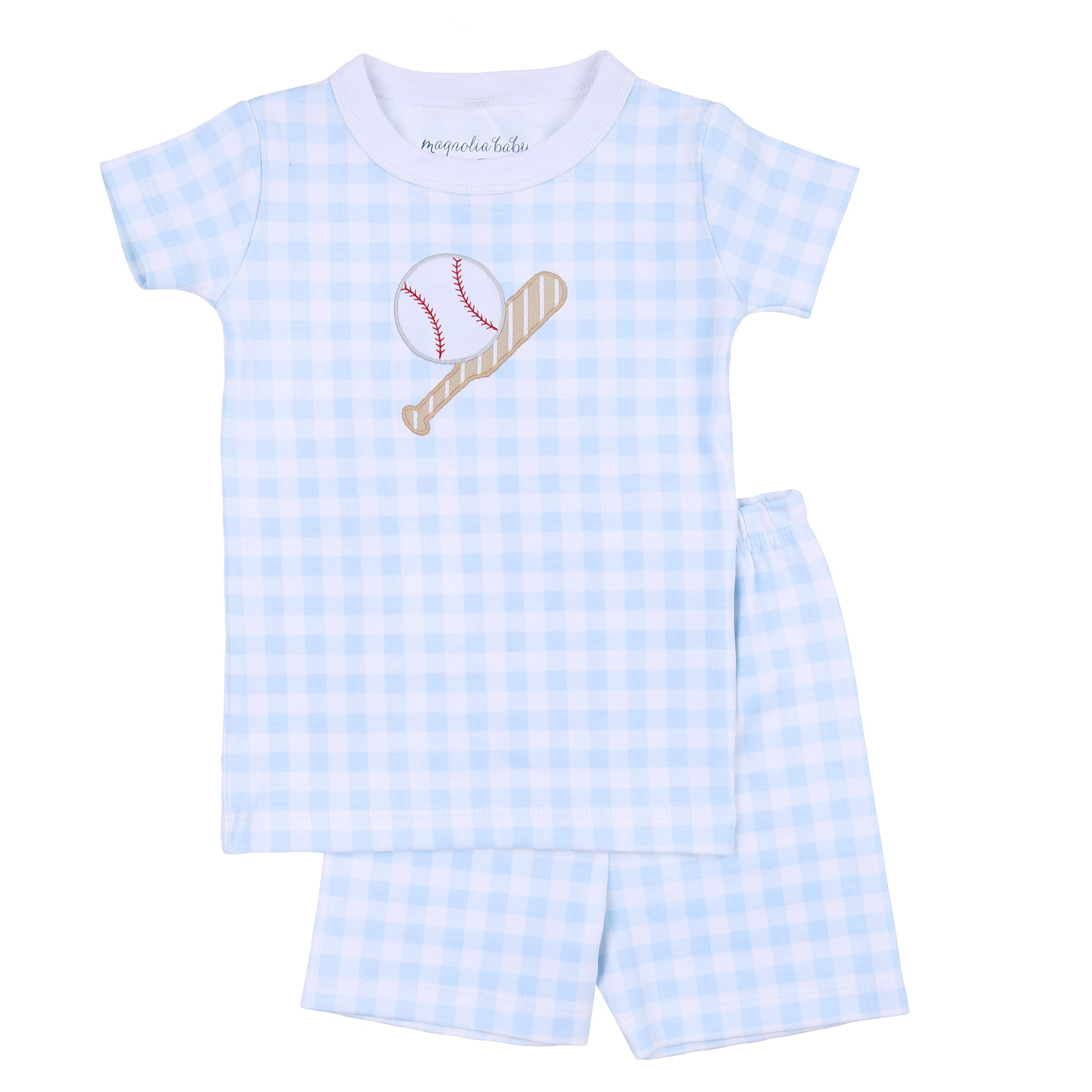 Magnolia Baby Batter Up Applique Short Pajamas