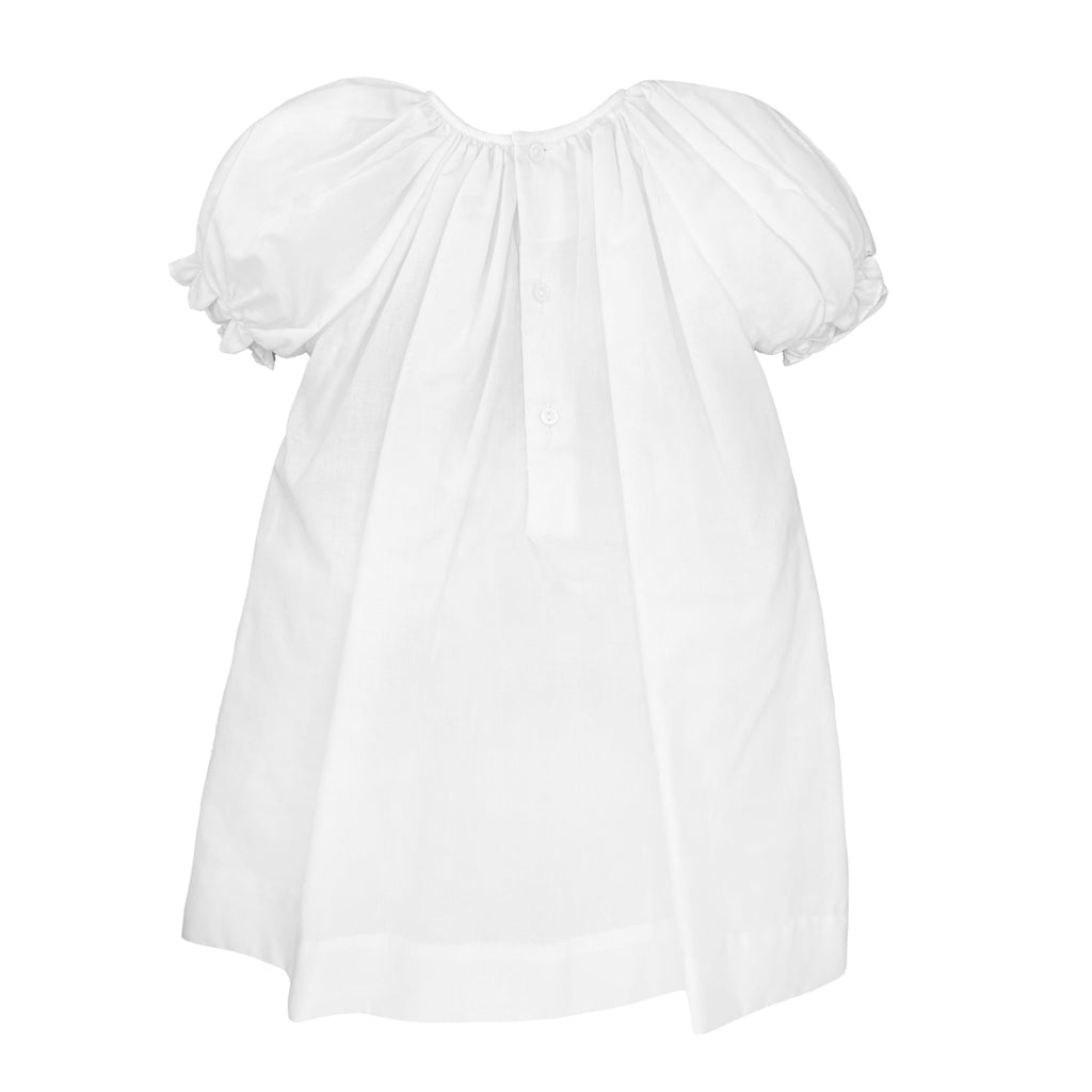 Petit Ami Daygown with Raglan Sleeves & Embroidered Hem and Bonnet