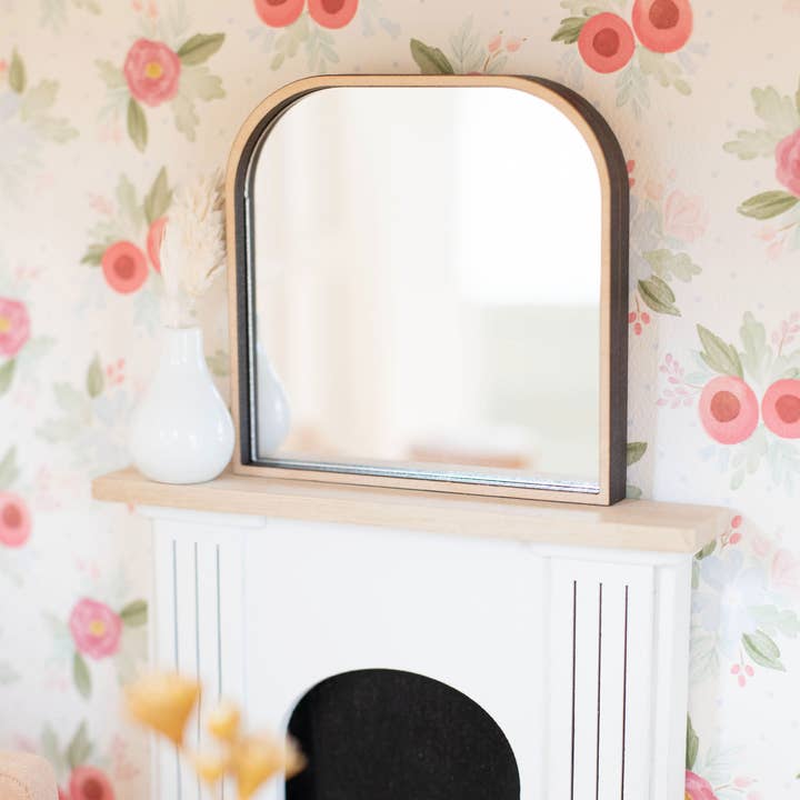 Macy Mae Dollhouse Bristol Arched Mirror in Wood