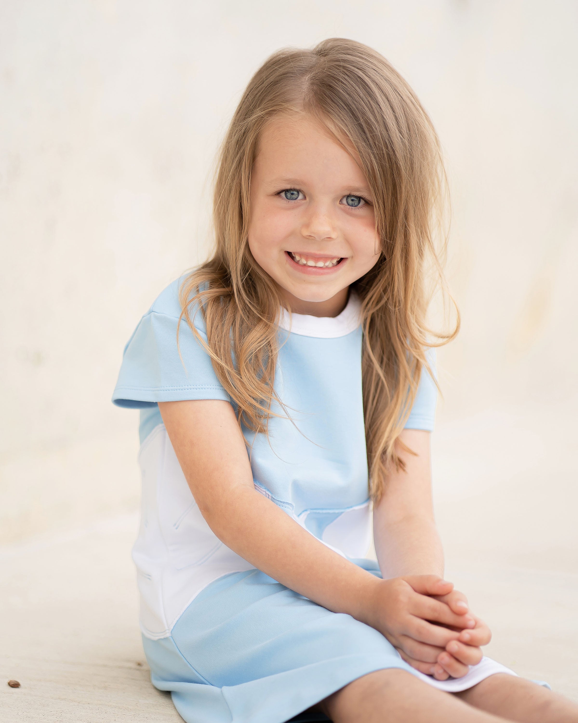 Yellow Lamb Princess Playtime Blue Dress