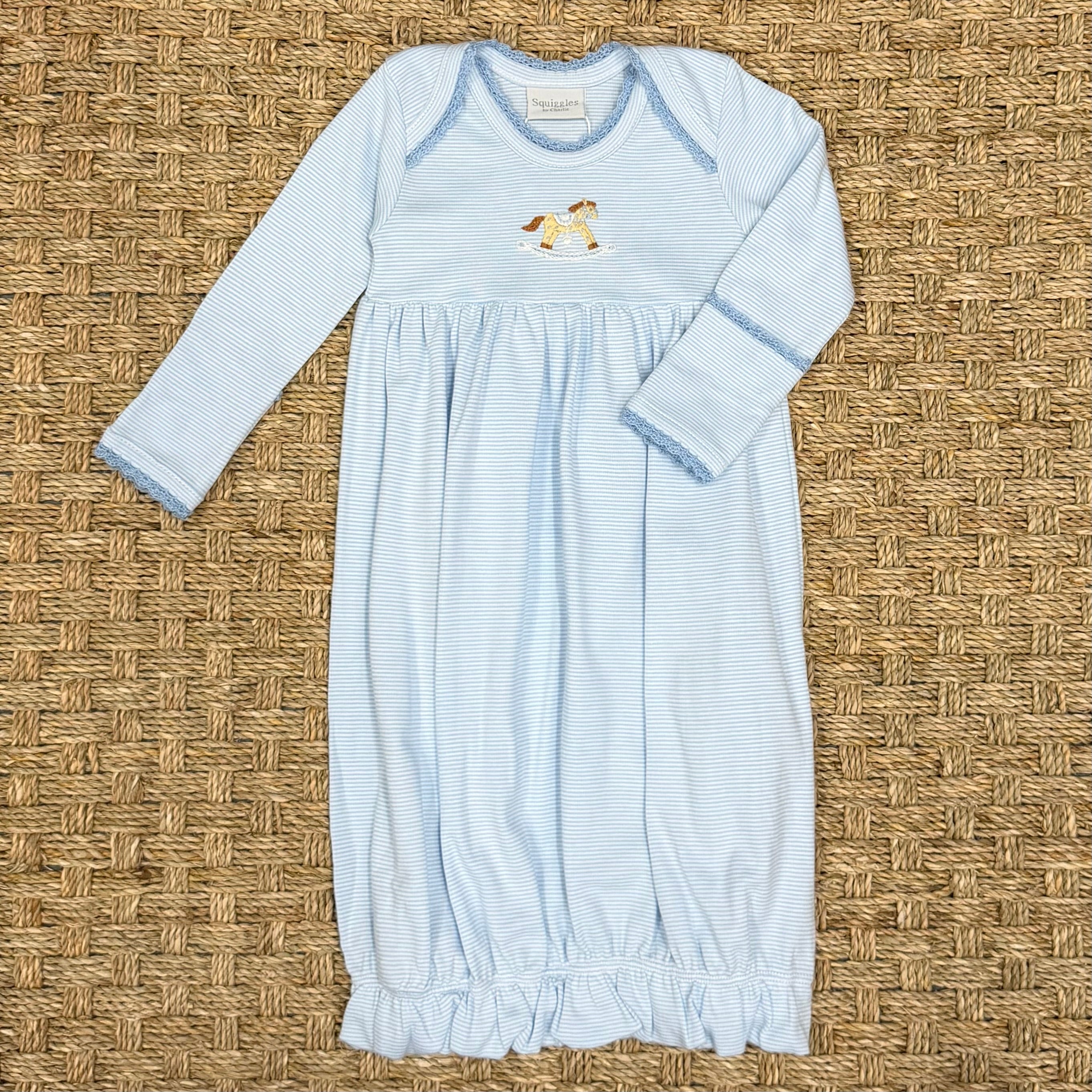 Squiggles Vintage Rocky Horse Mini Stripe Gown