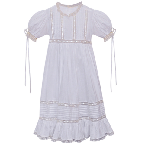 Phoenix & Ren White Margaret Dress, Ecru Lace | shopnurseryrhymes