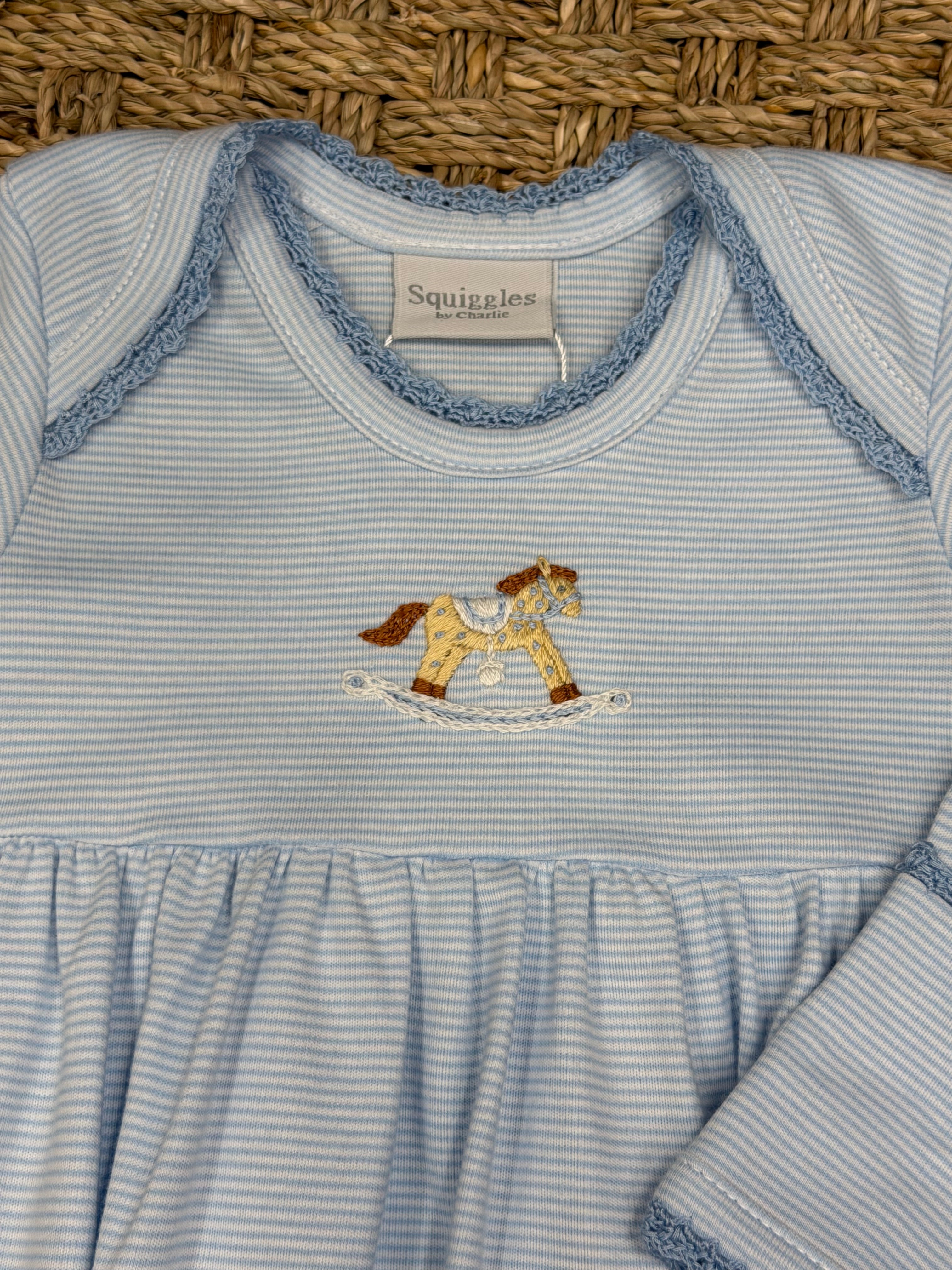 Squiggles Vintage Rocky Horse Mini Stripe Gown