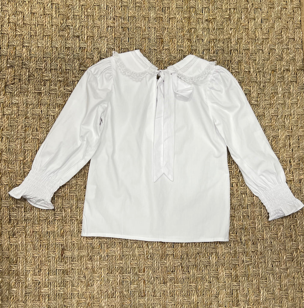 Lulu Bebe Joy Lace Peter Pan Collar Shirt