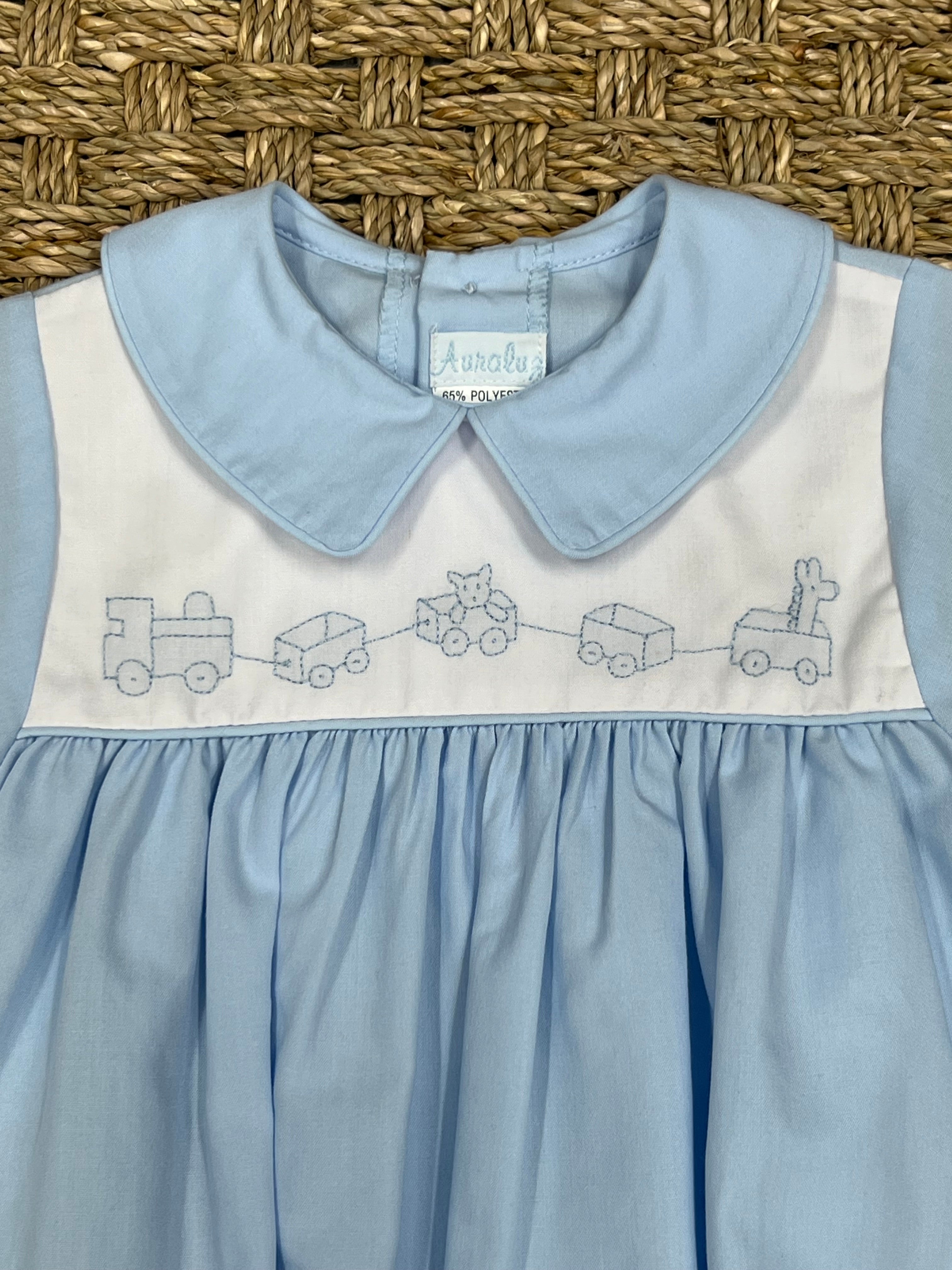 Auraluz Blue Bubble with Wagon Embroidery