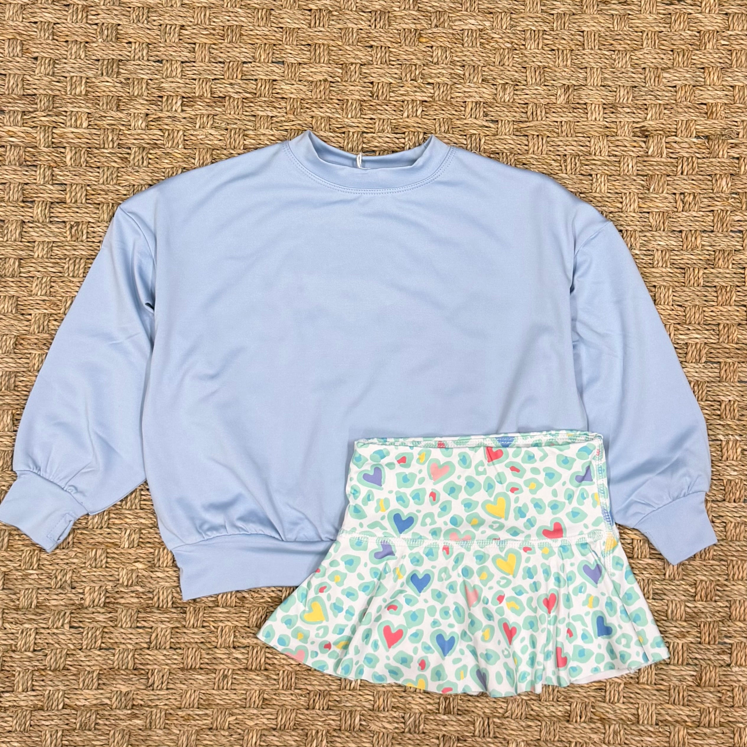 Honesty Perf Sweatshirt, Angel Falls Baby Blue