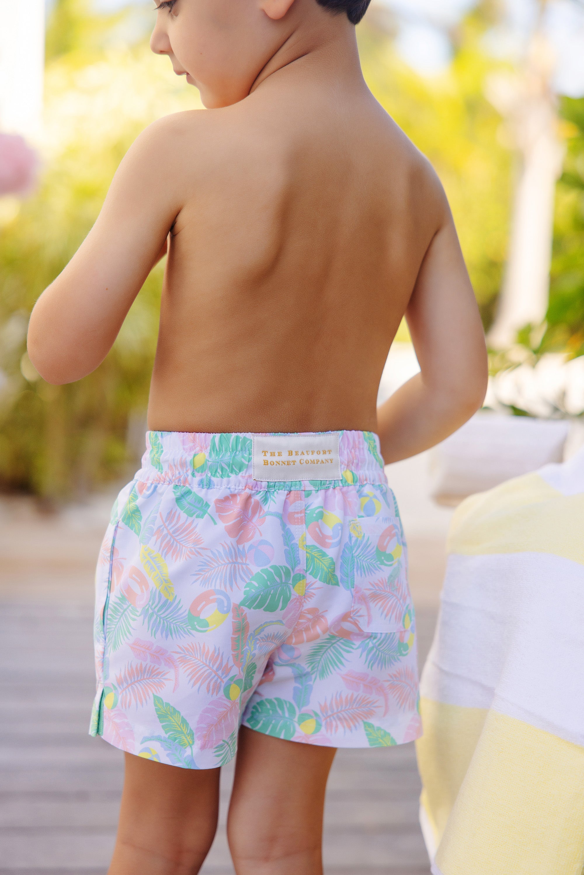 Beaufort Bonnet Tortola Swim Trunks, Happy in Harbour Island