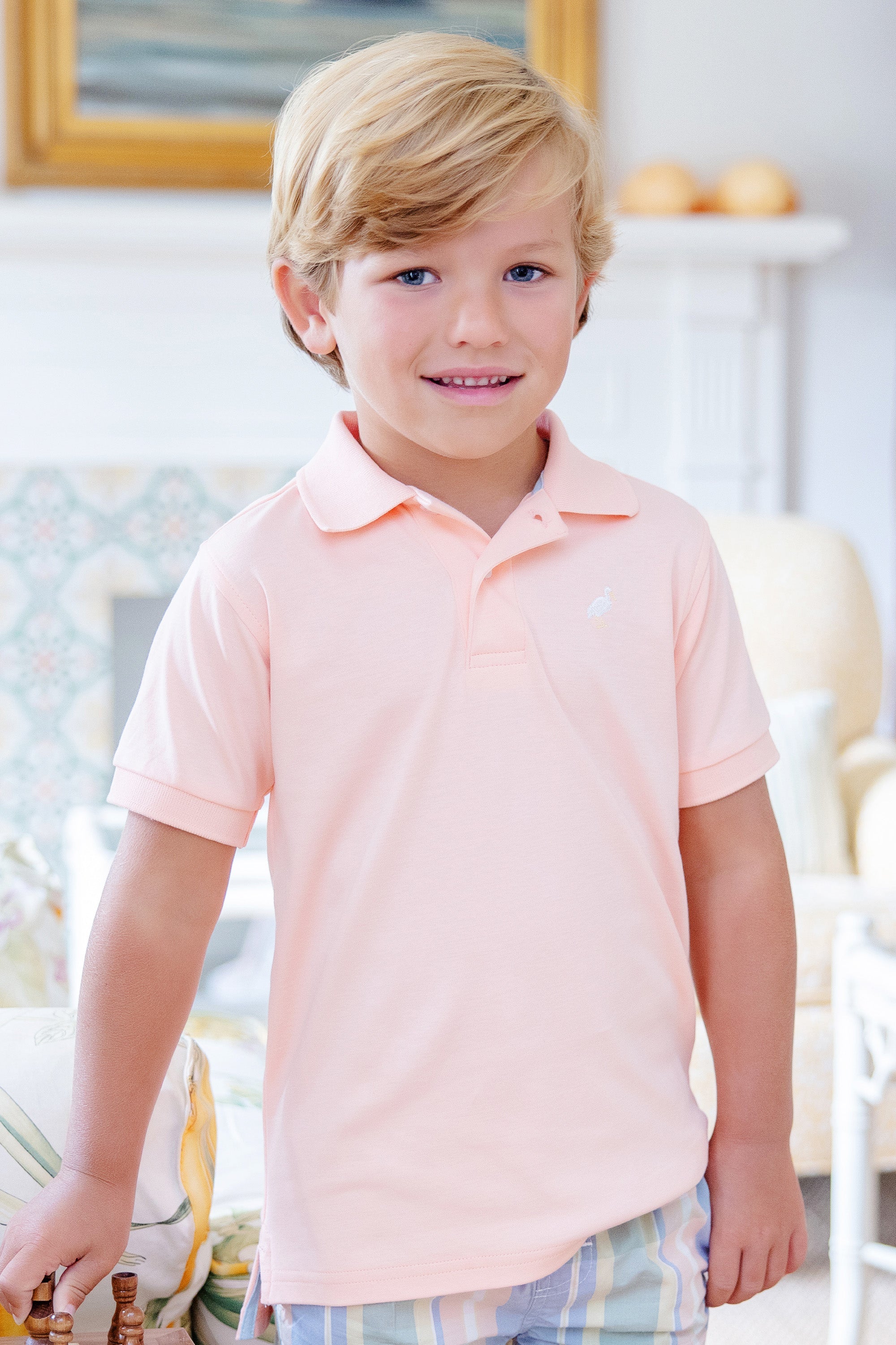 Beaufort Bonnet Prim & Proper Polo, Pompano Peach