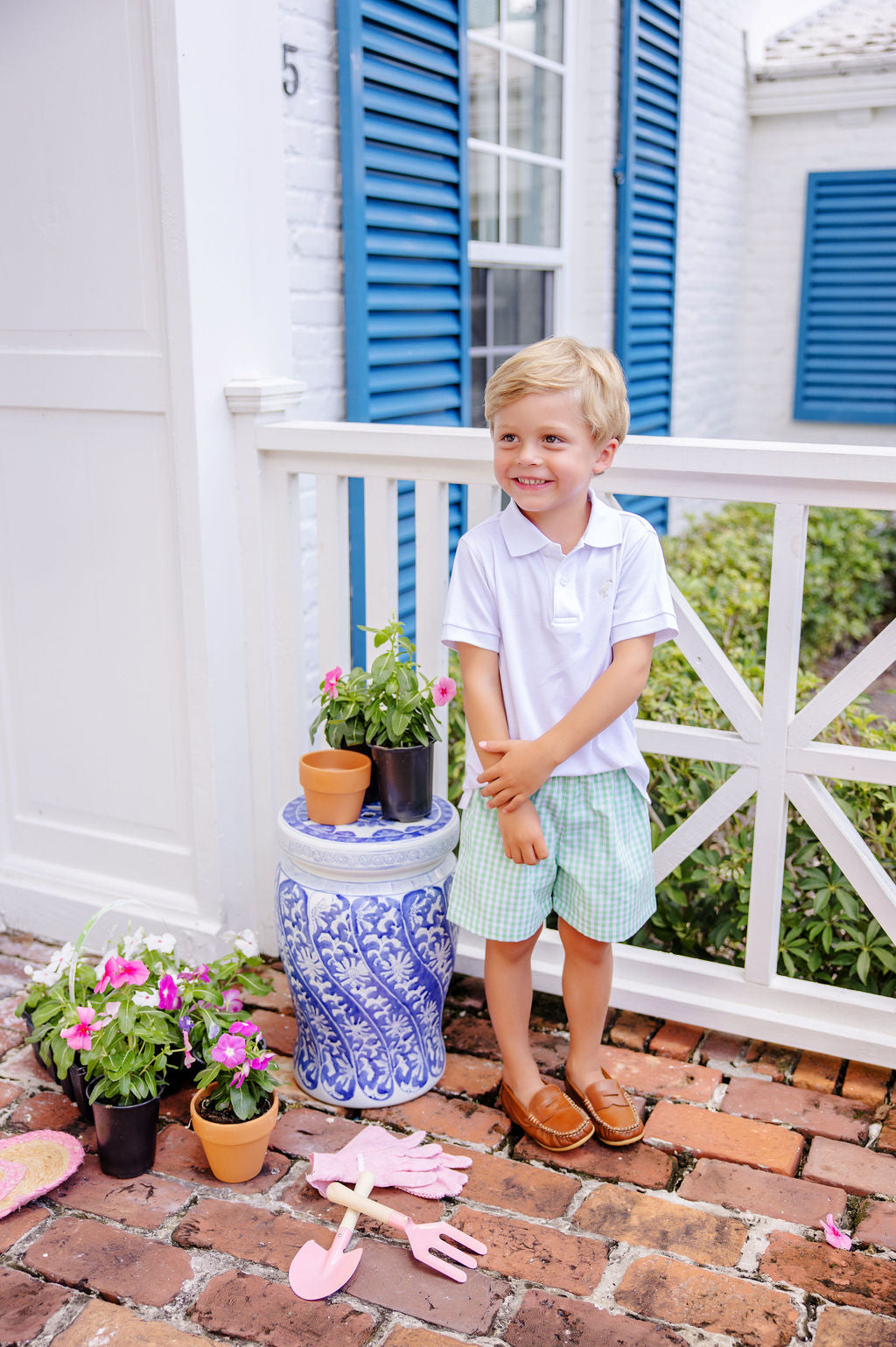 Beaufort Bonnet Shelton Shorts, Grafton Green Gingham