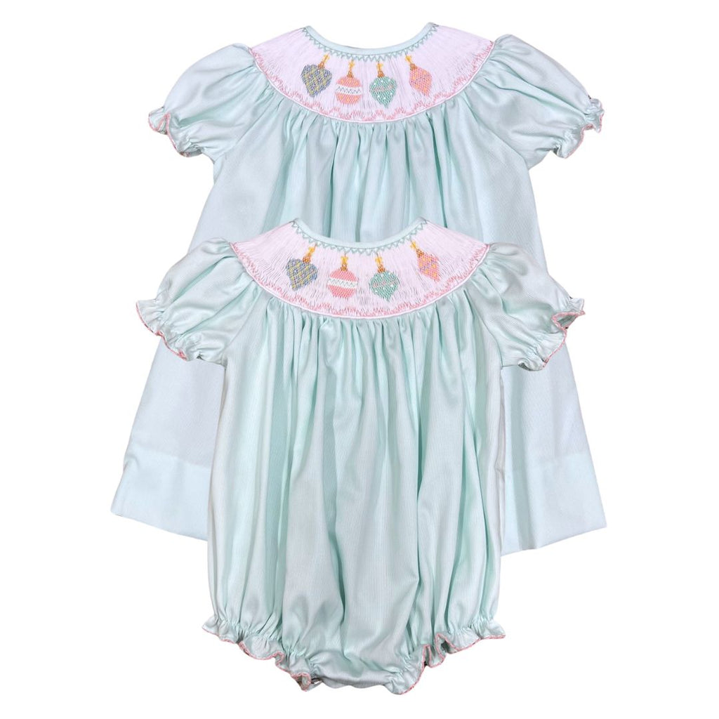 Lulu Bebe Emma Smocked Bishop, Ornaments on Mint