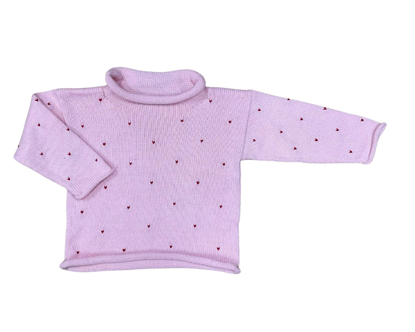 Luigi Rollneck, All-Over Mini Hearts on New Light Pink