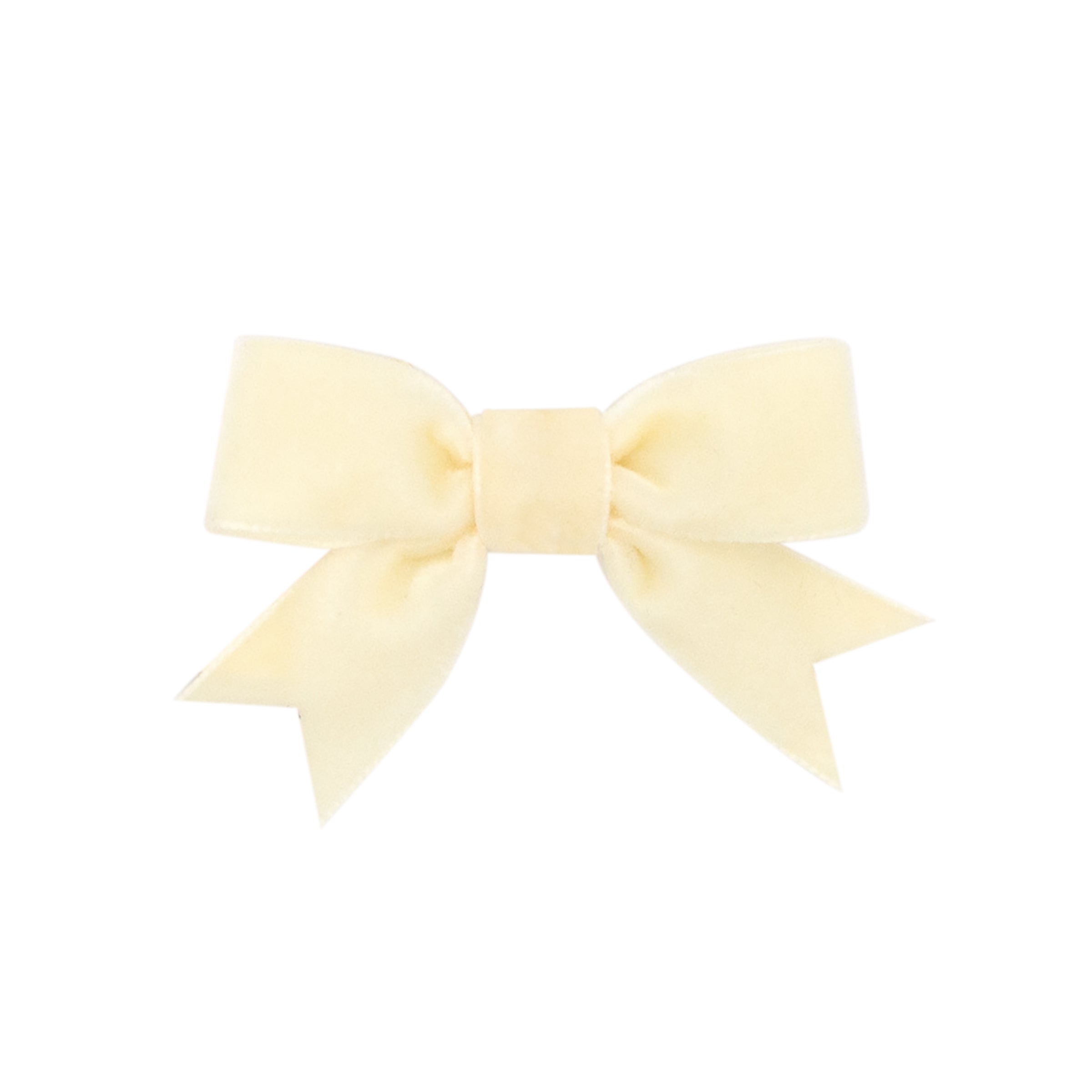 Wee Ones Mini Velvet Two-Loop Bow with Fancy Cut Tails