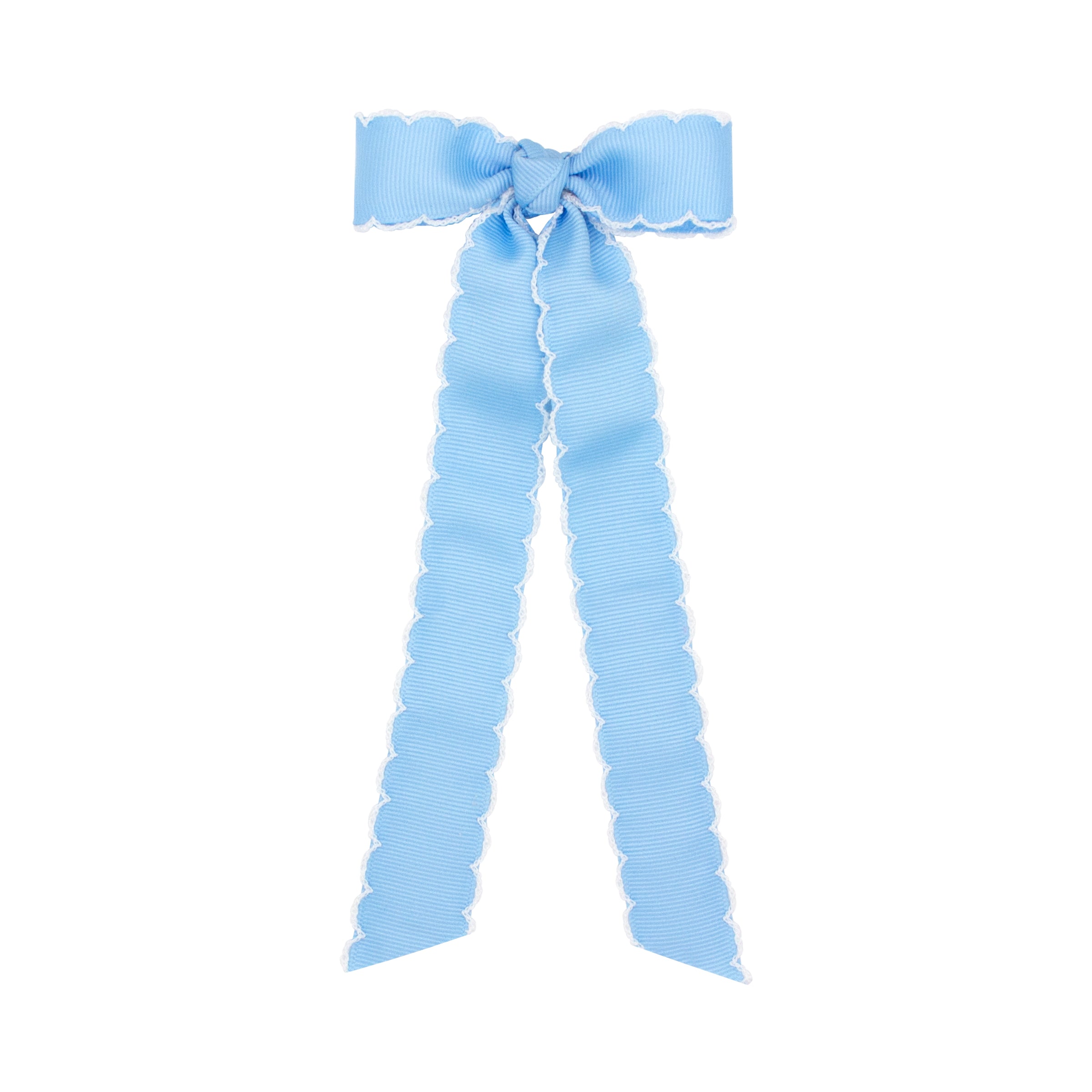 Wee Ones Mini Grosgrain Moonstitch Hair Bowtie with Streamer Tails