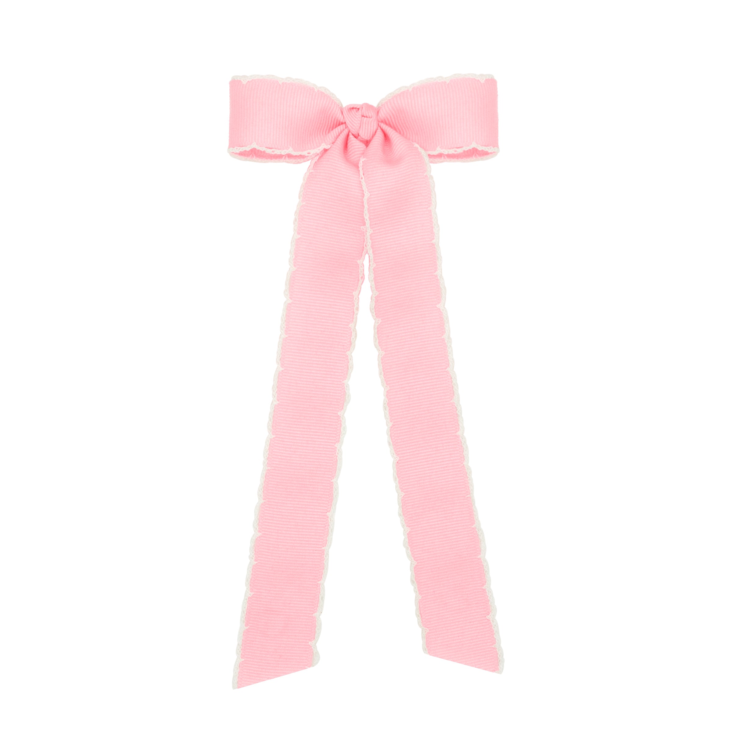 Wee Ones Mini Grosgrain Moonstitch Hair Bowtie with Streamer Tails