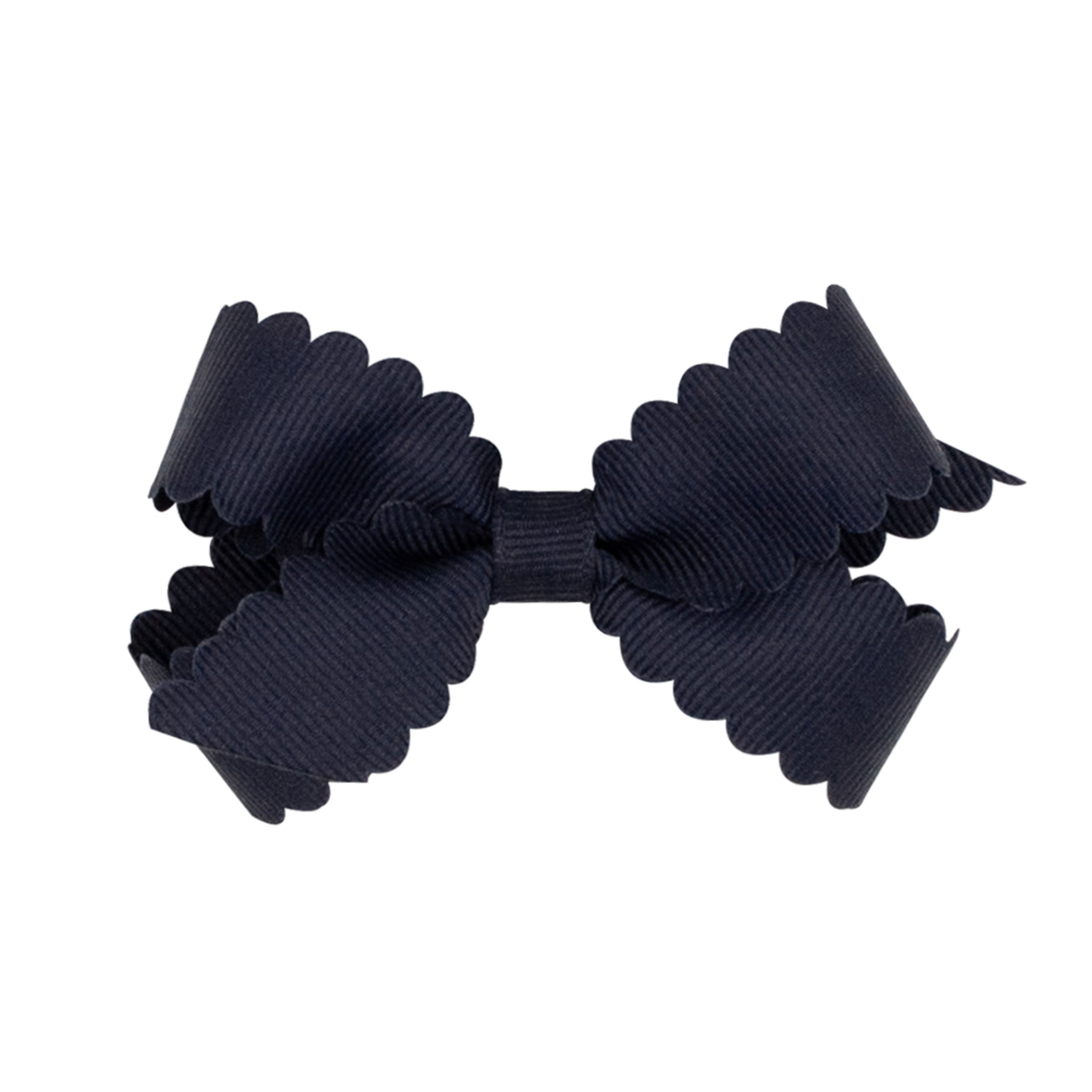 Wee Ones Mini Grosgrain Hair Bow with Scalloped Edge