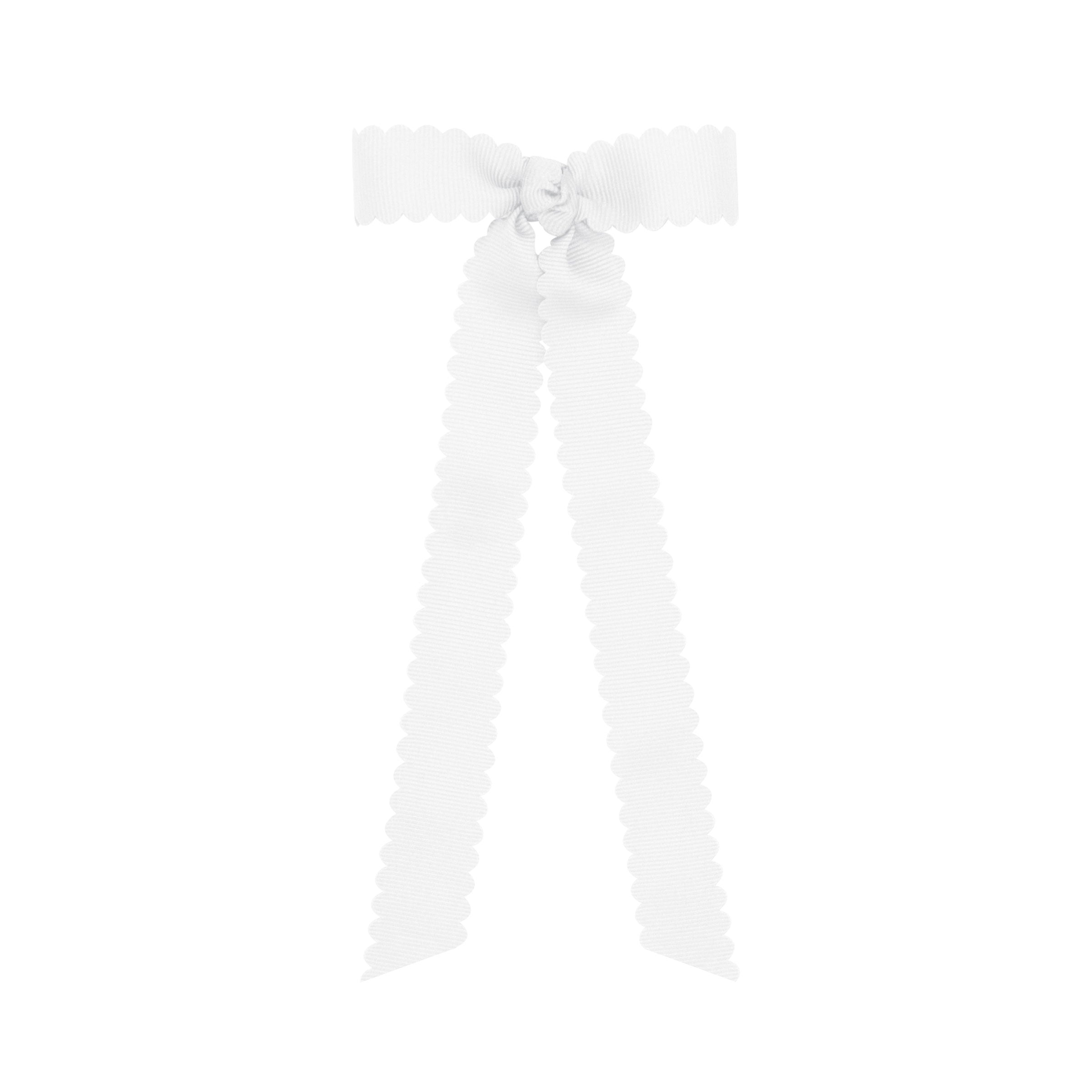 Wee Ones Mini Grosgrain Bowtie with Scalloped Edge & Streamer Tails