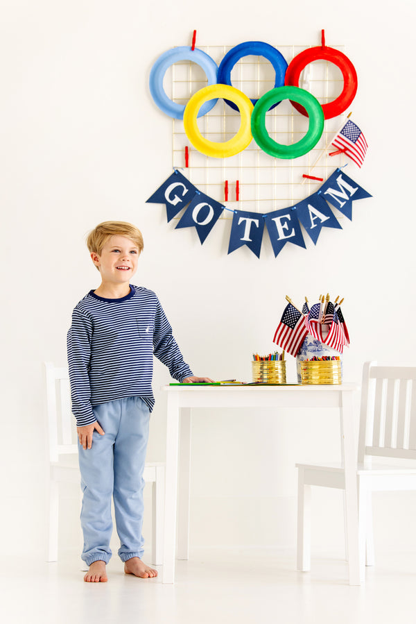 Beaufort Bonnet Carter Crewneck, Barrington Blue/Nantucket Navy Stripe