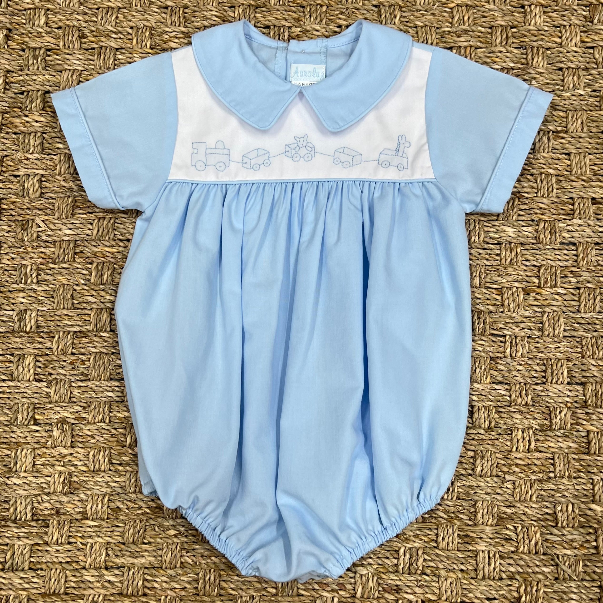 Auraluz Blue Bubble with Wagon Embroidery
