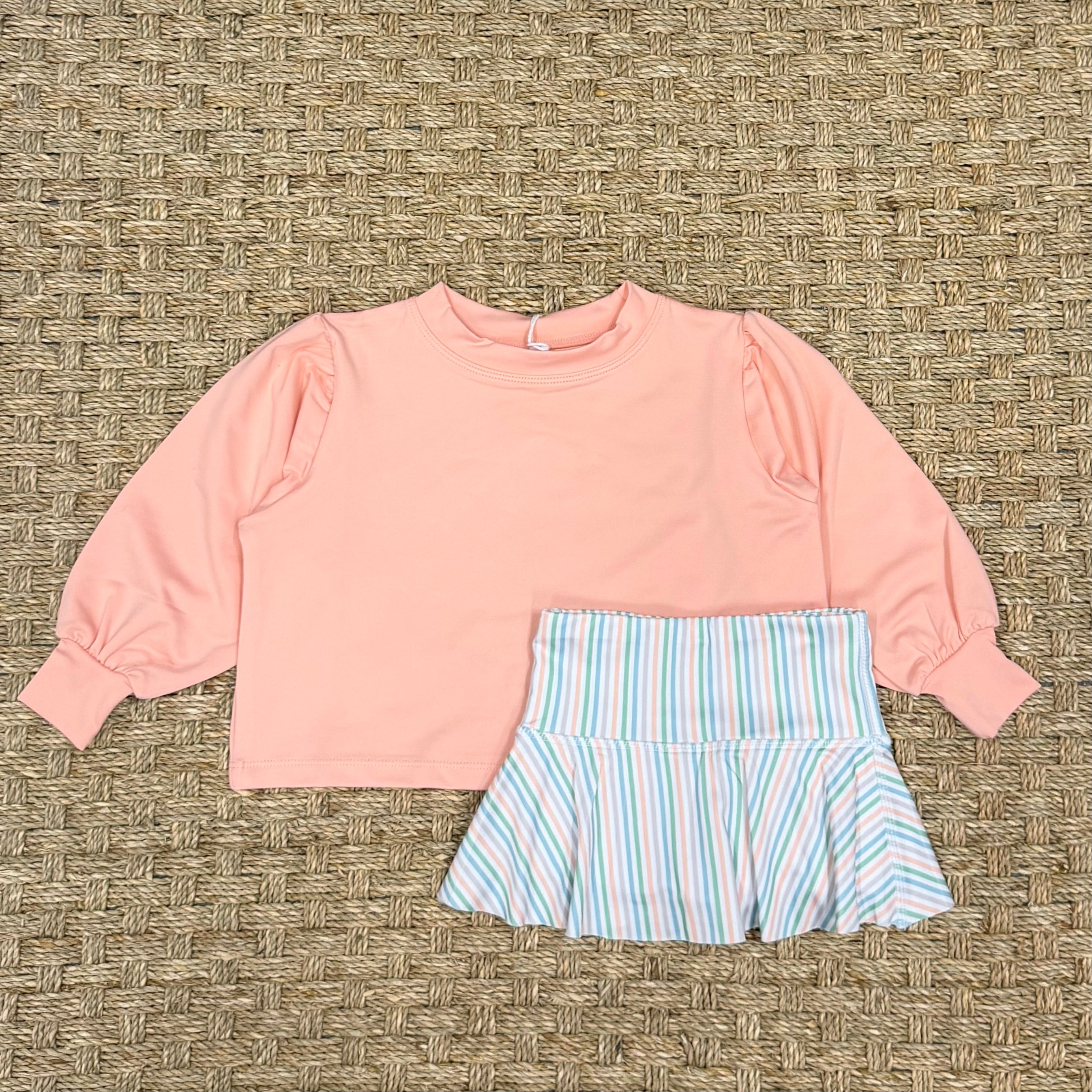 Honesty Puff Sleeve Top, Peach Pearl