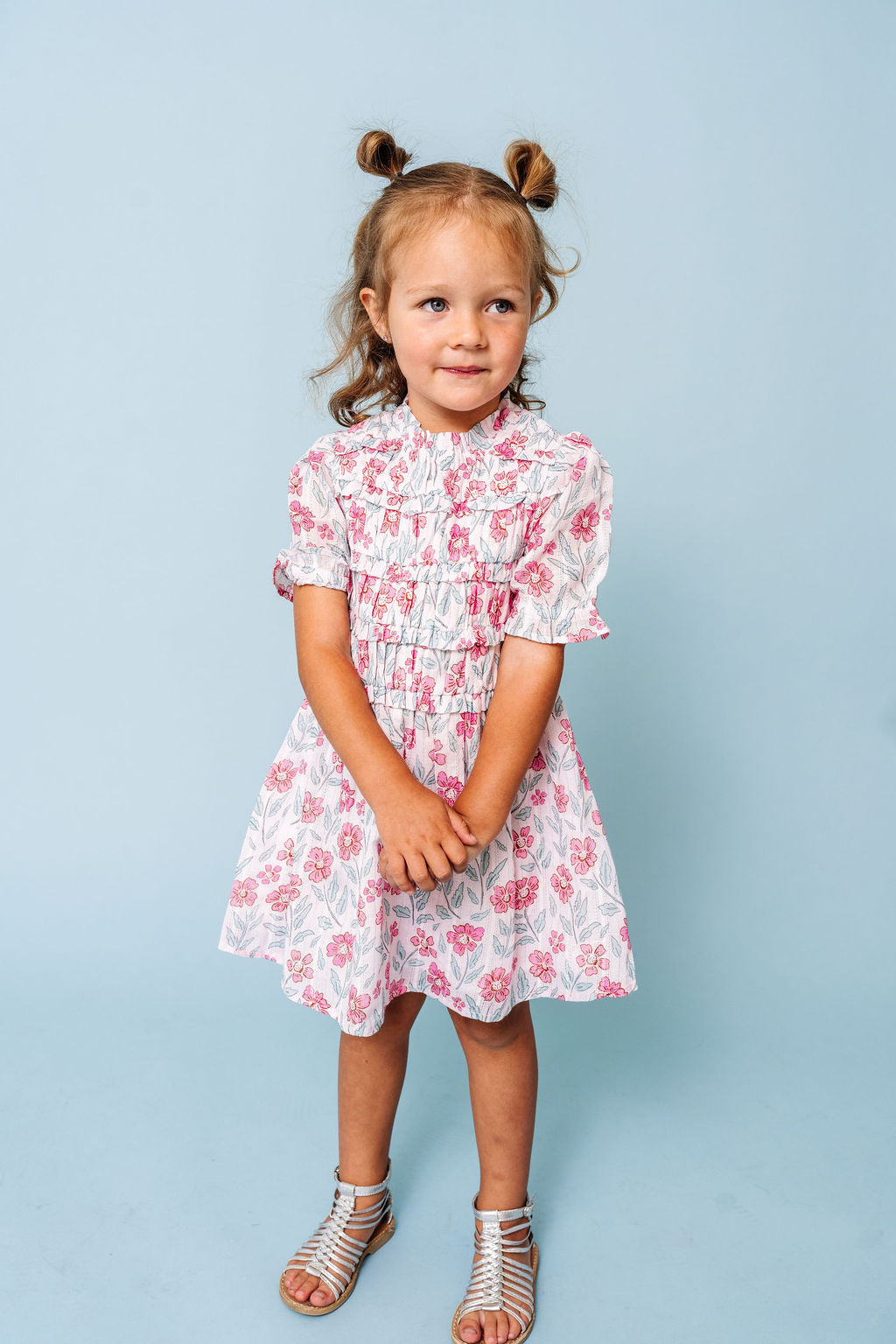 Alto Modas Woodblock Floral Chloe Dress