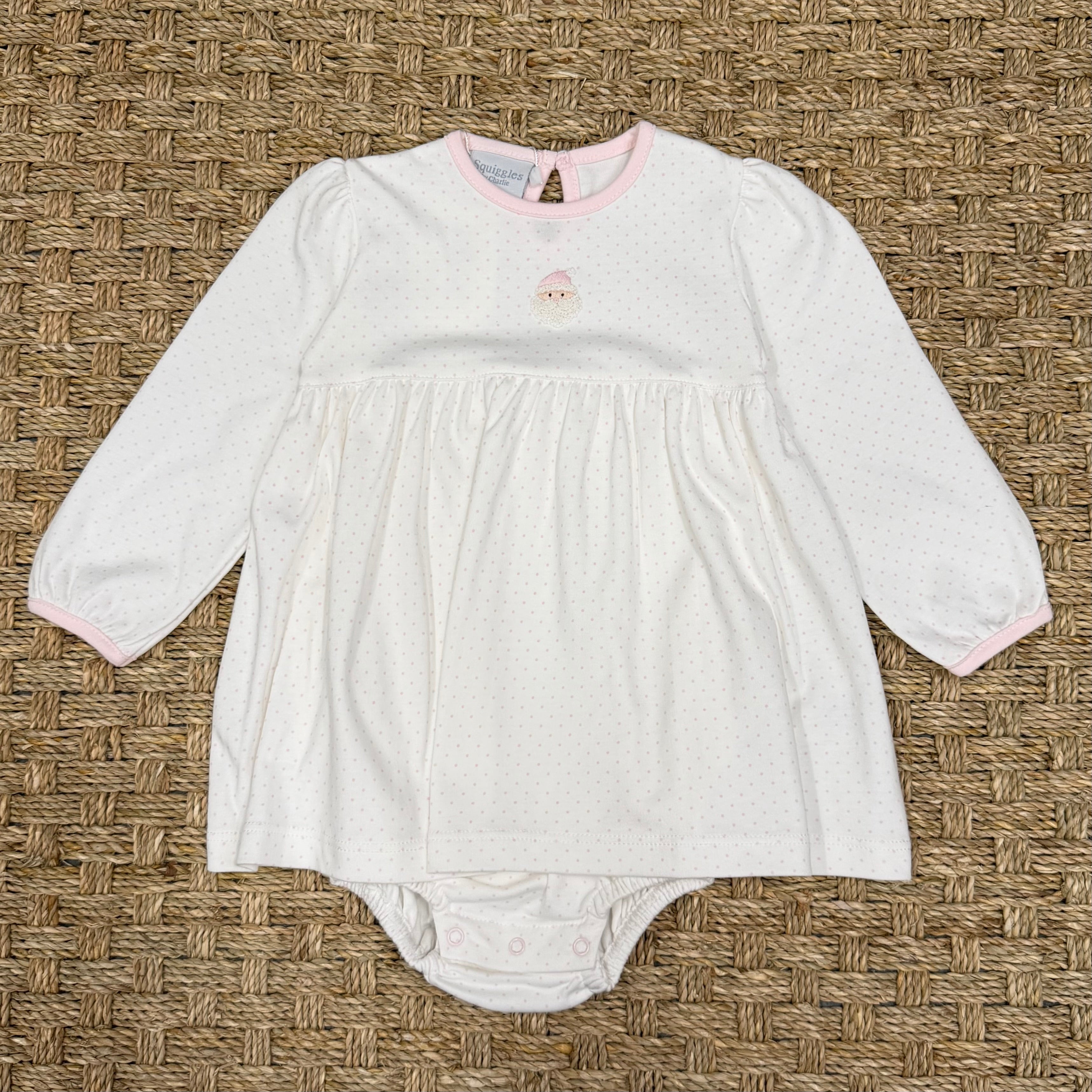 Squiggles Mini St. Nick Onesie Dress