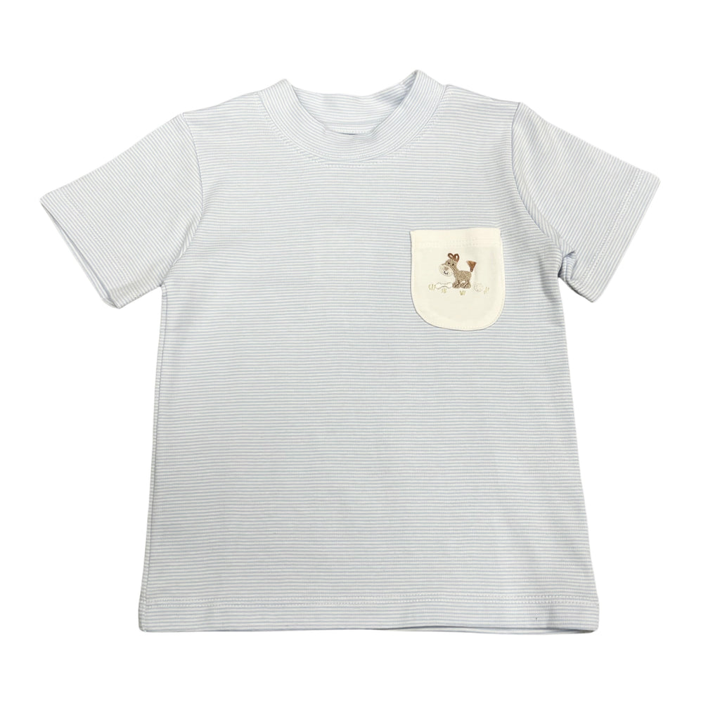 Squiggles Embroidered Dog Pocket T-Shirt