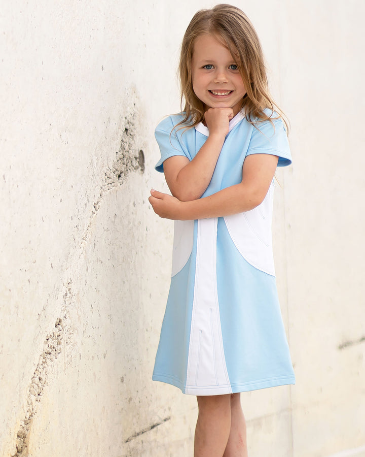 Yellow Lamb Princess Playtime Blue Dress