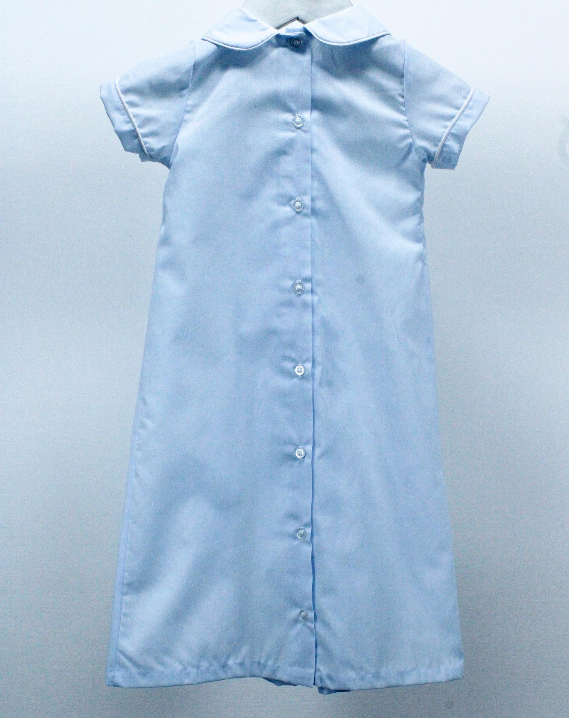 Baby Blessings Light Blue Geometric Luca Gown