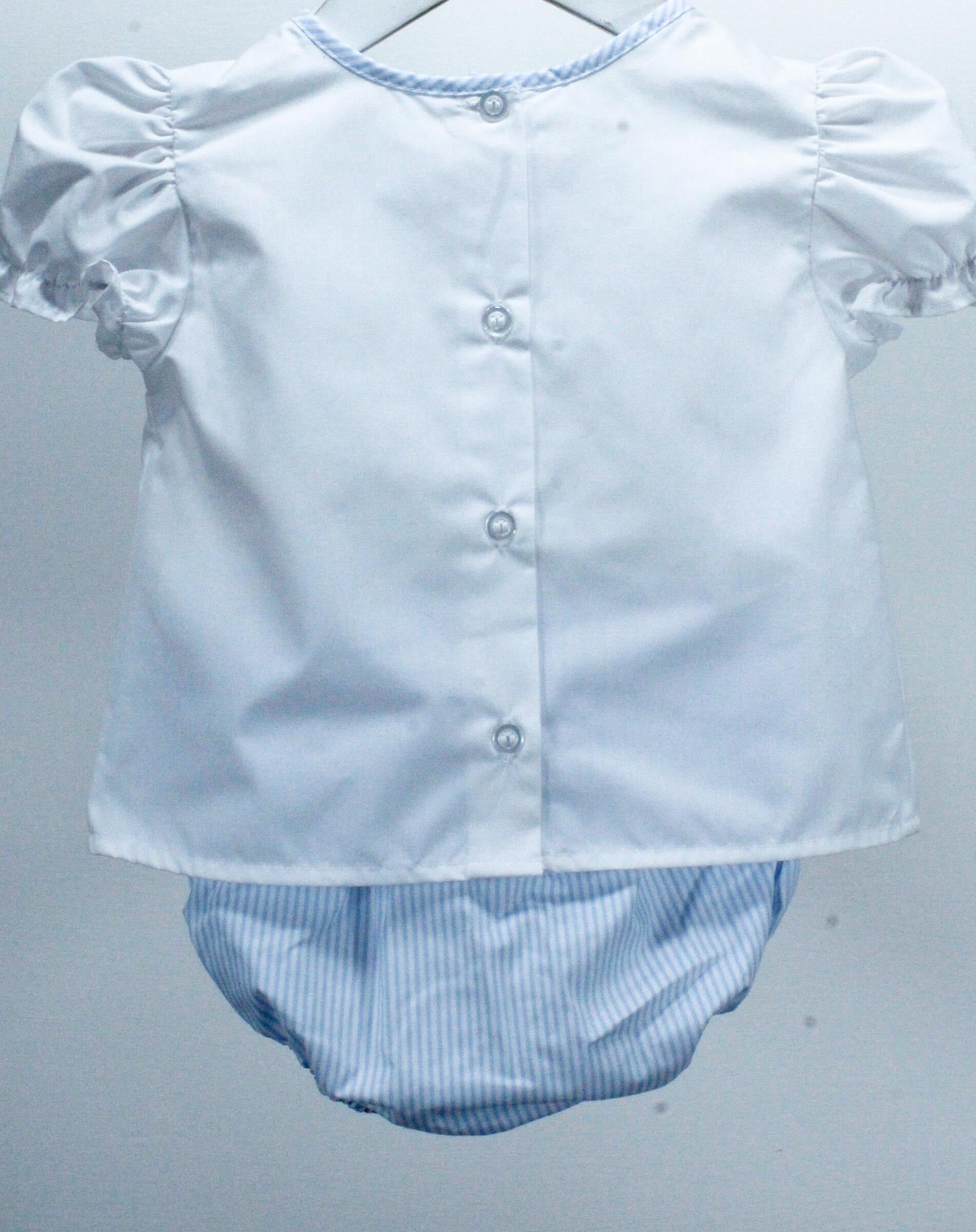 Baby Blessings Blue & White Stripe Ruby Set