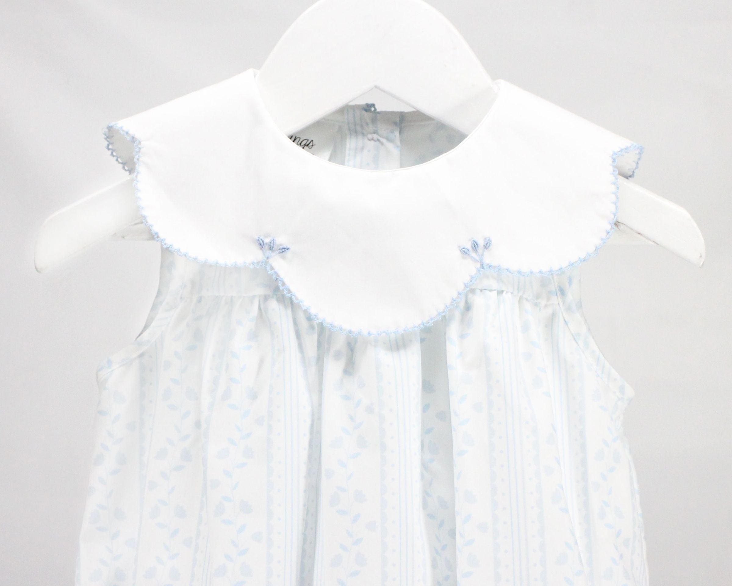 Baby Blessings Scalloped Blue Aria Dress