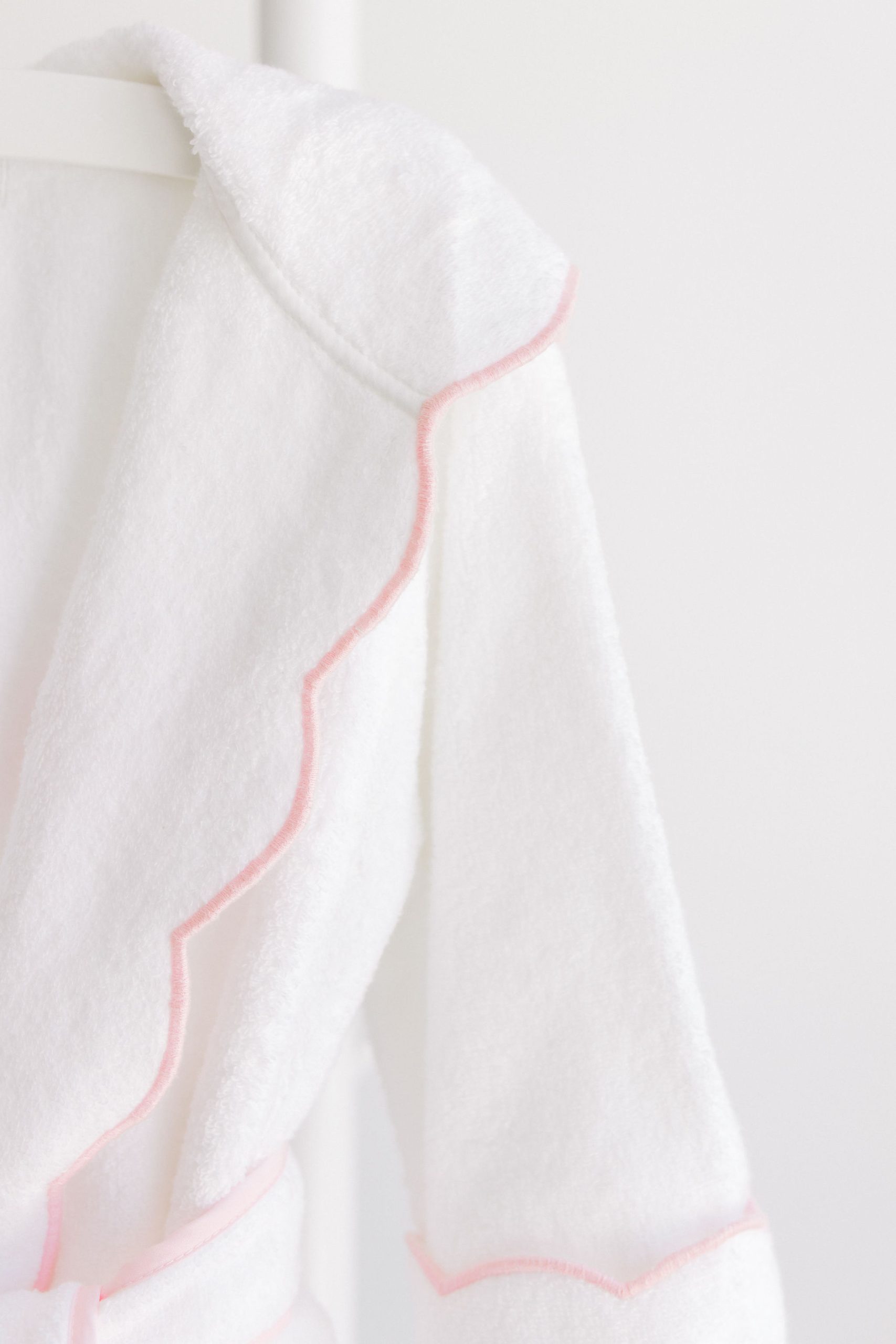 Terry Tots Bathrobe, Pink Scalloped Trim