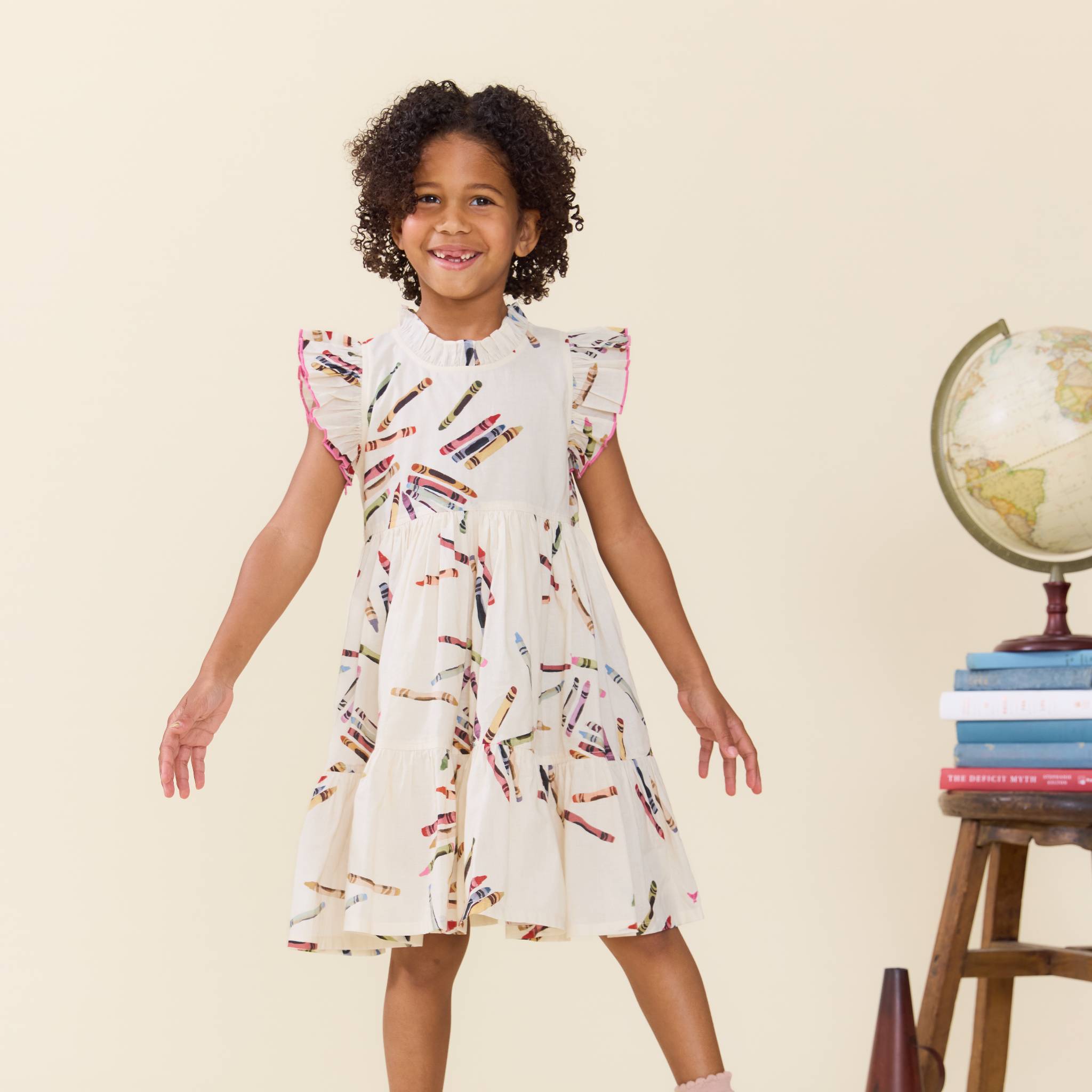 Pink Chicken Jennifer Dress, Tossed Crayons