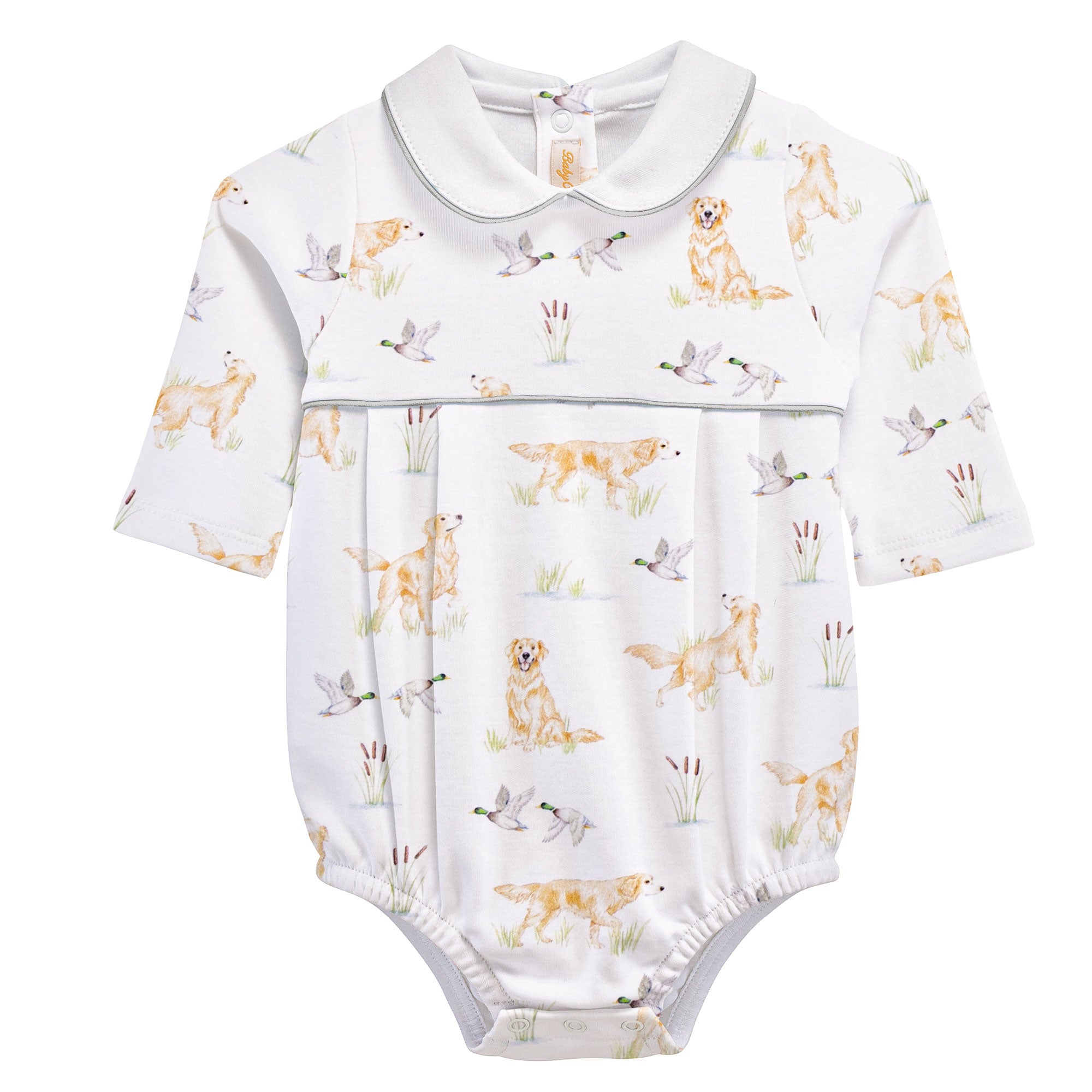 Baby Club Chic Golden & Mallard Printed Collared Bubble