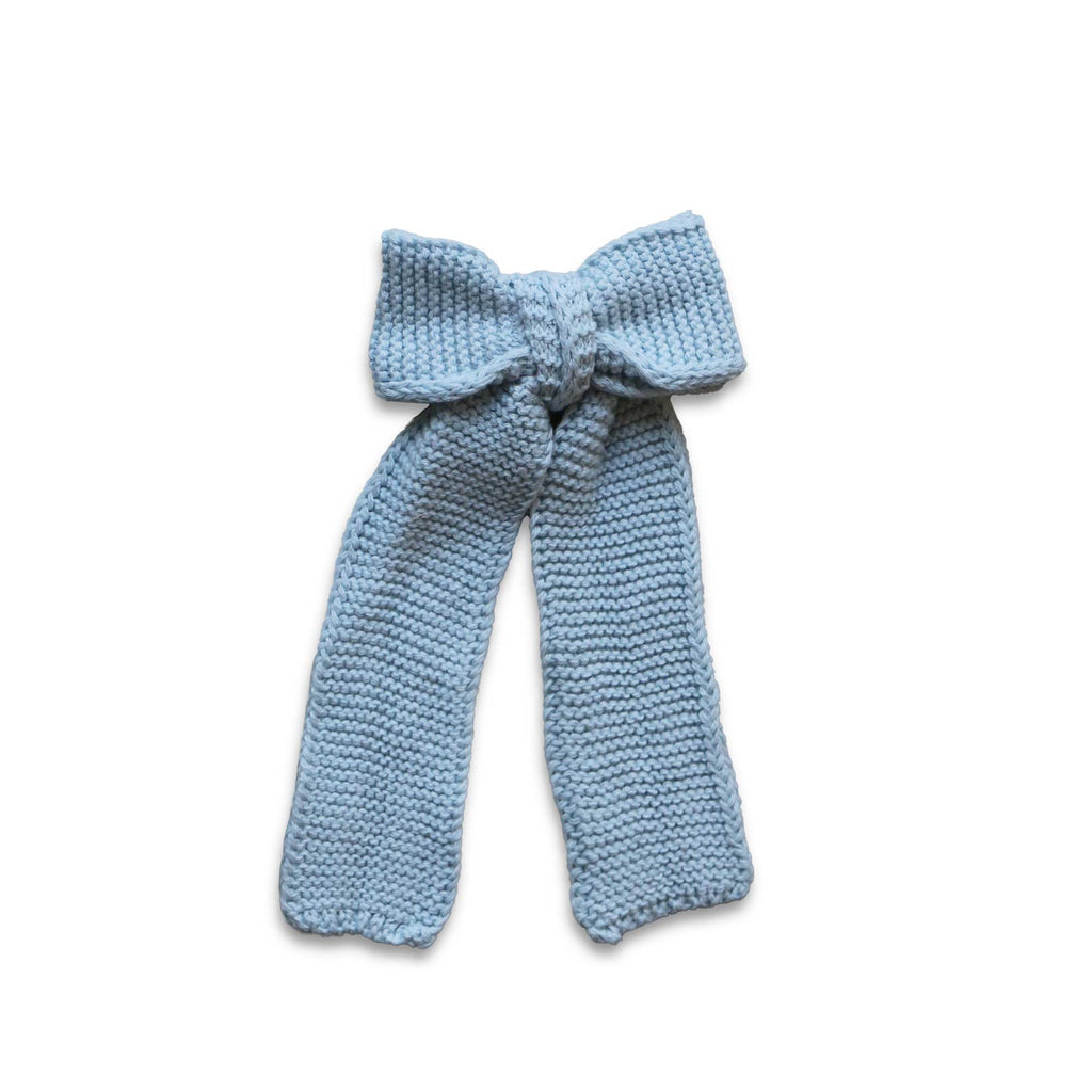 Eva's House Chic Knit Long Tail Hair Bow