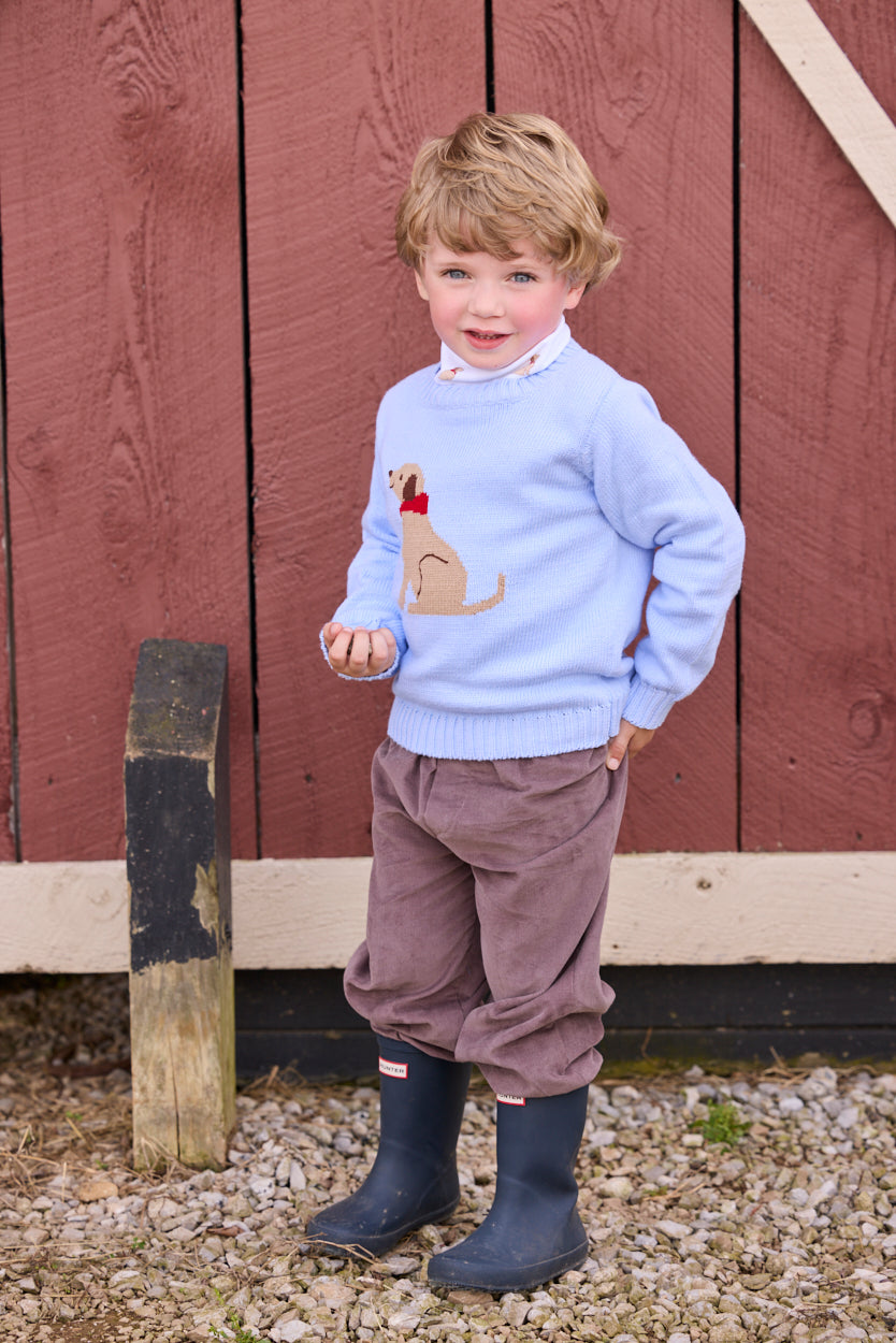 Little English Banded Pant, Chocolate Corduroy
