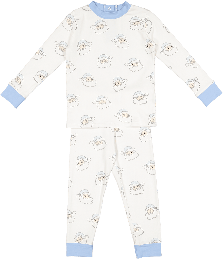 Sal & Pimenta Blue Santa Boy Pajama - shopnurseryrhymes
