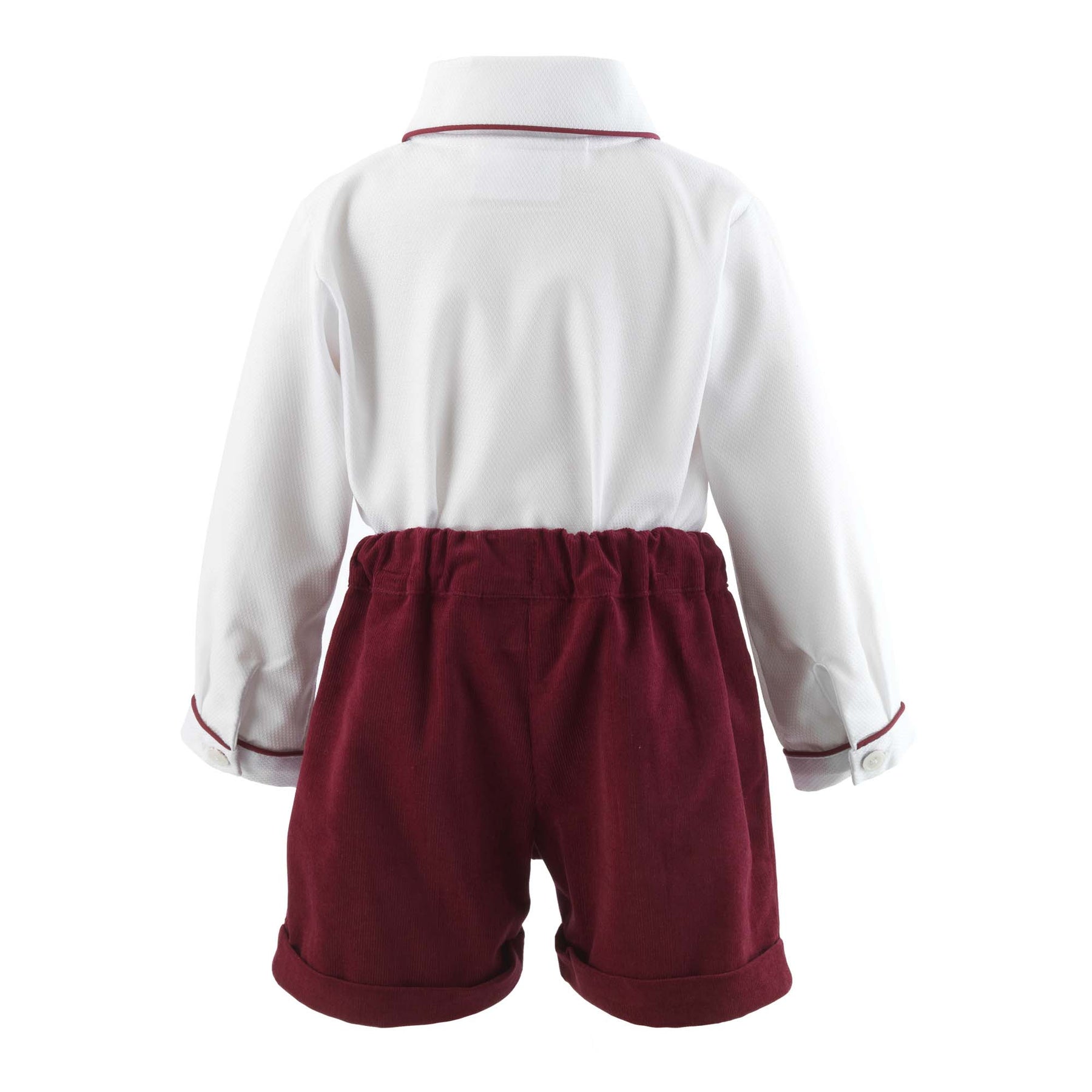 Rachel Riley Dark Red Cord Short & Shirt Set