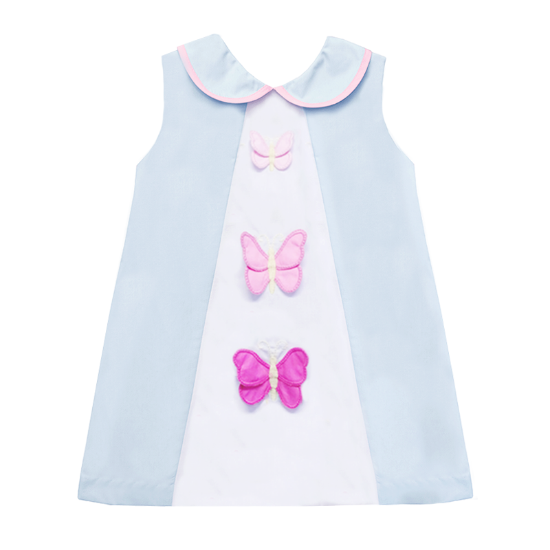 Zuccini Butterfly Jane Dress, Light Blue Broadcloth