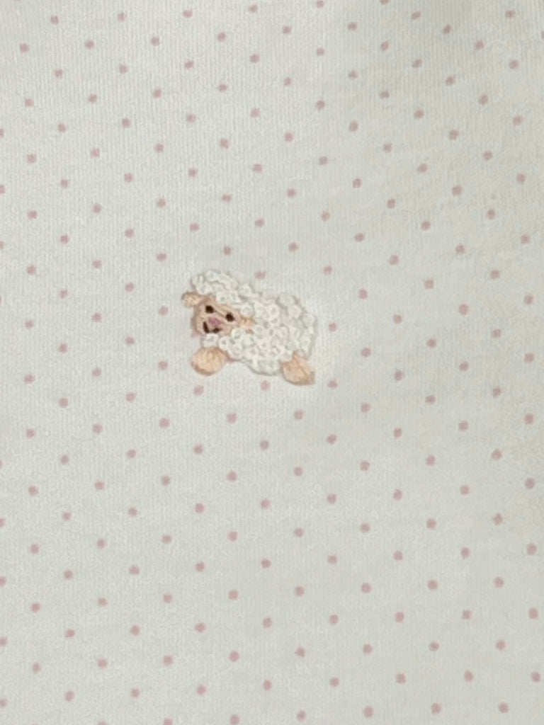 Luigi Converter Gown, Sheep on Baby Pink Dot