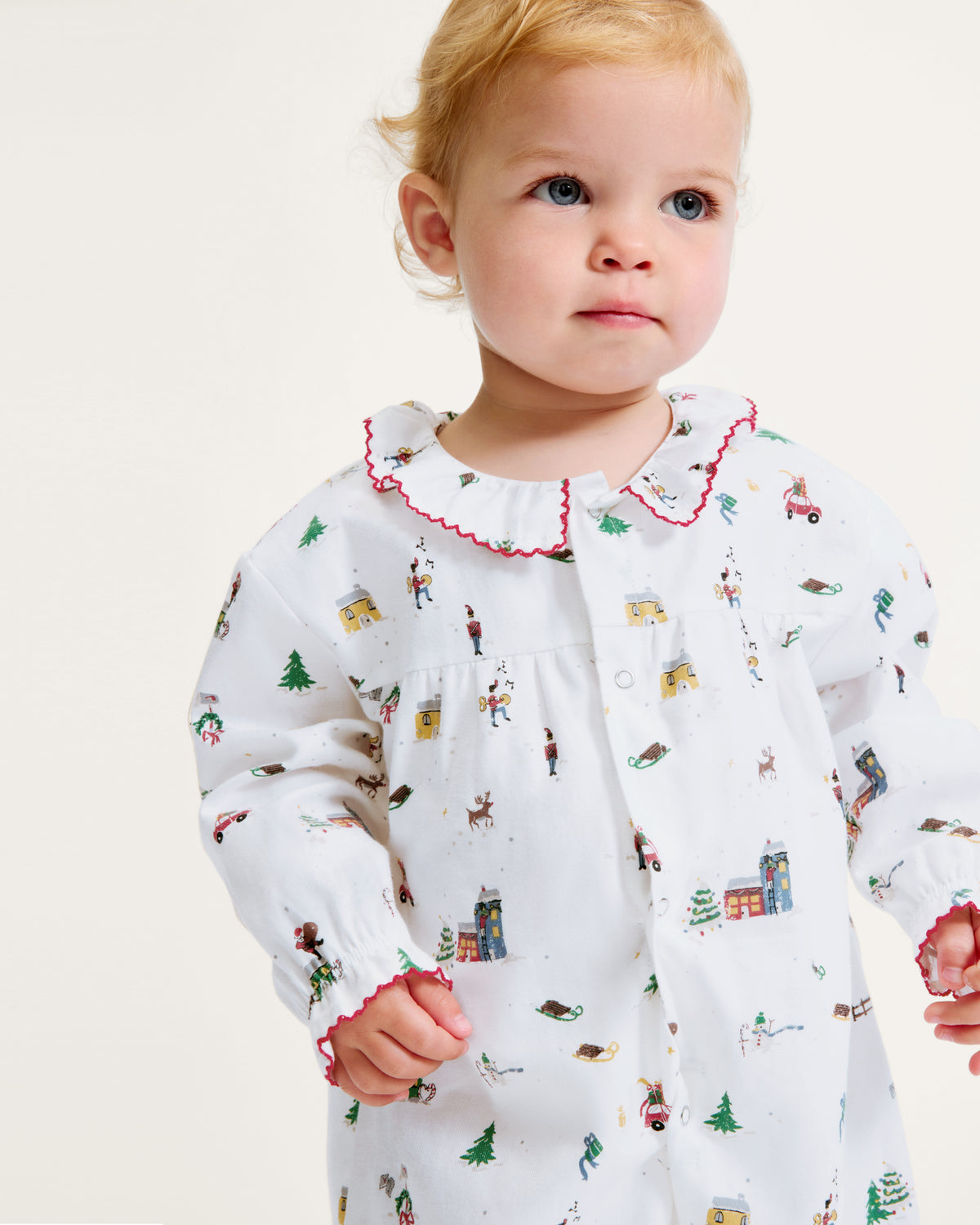 Petite Plum Madeline Romper, Holiday Town