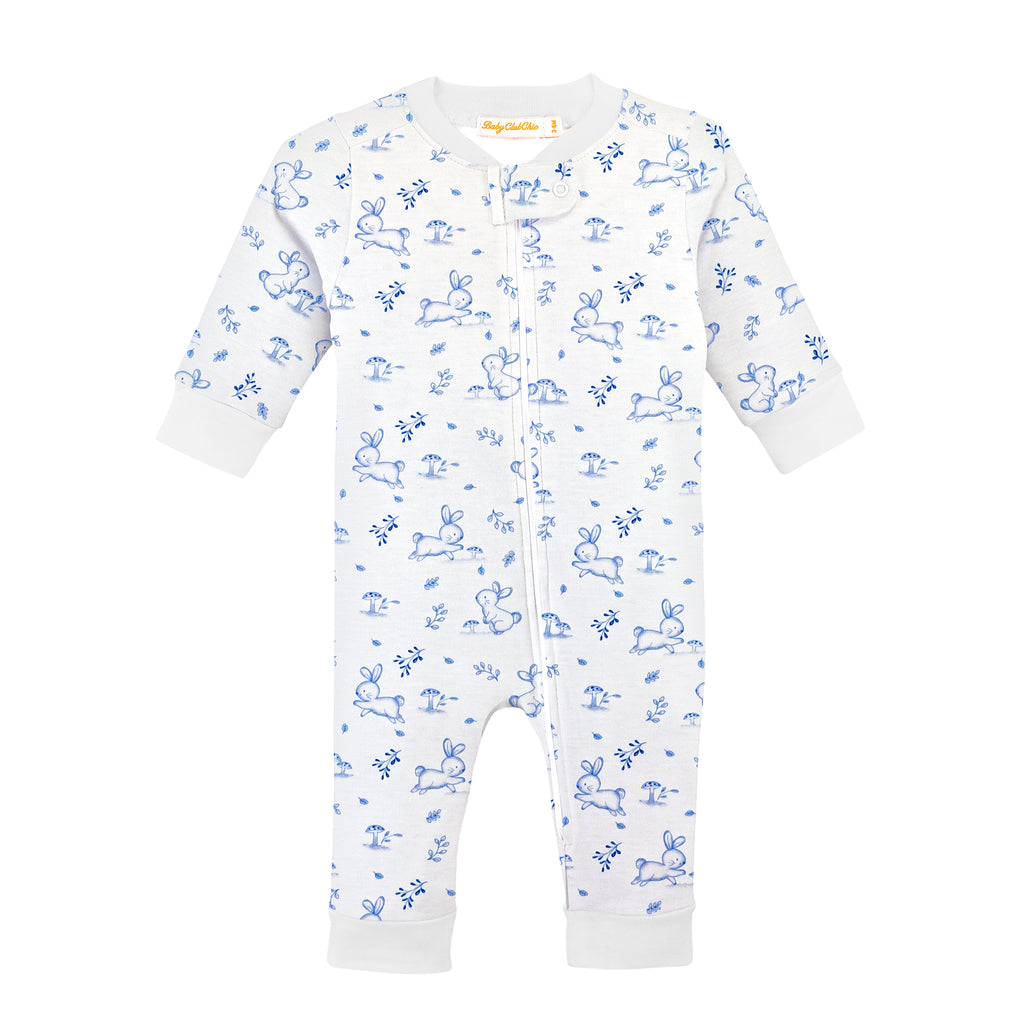 Baby Club Chic Baby Bunnies Blue Coverall