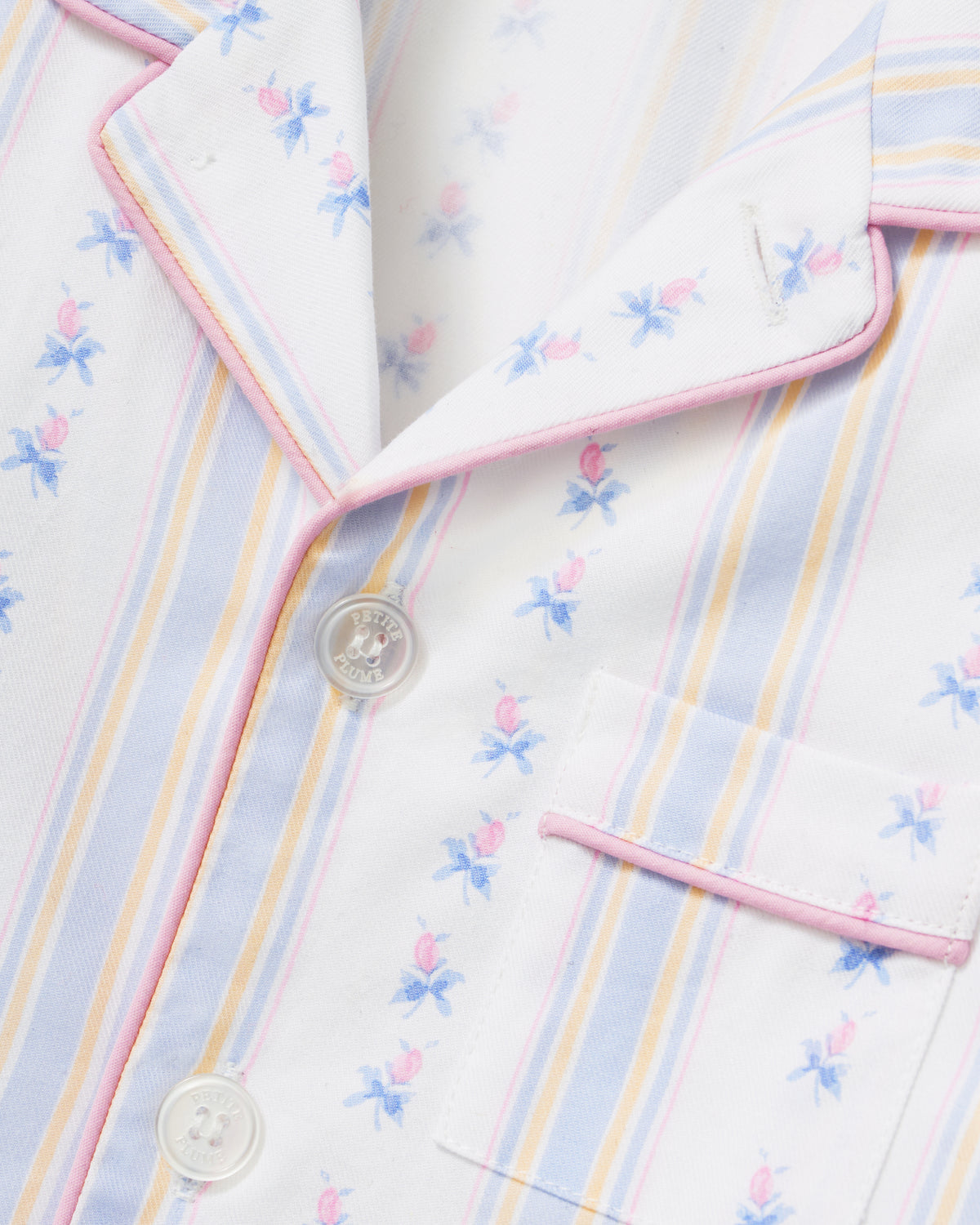 Petite Plume Cottage Stripe Twill Pajama Set