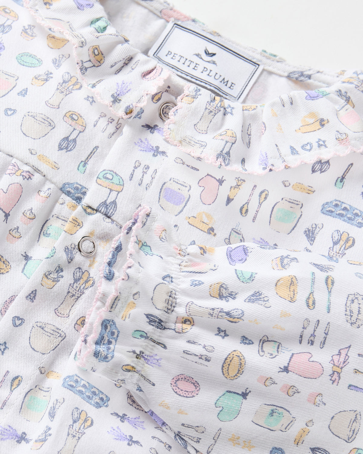 Petite Plum Madeline Romper, Baking Spirits Bright