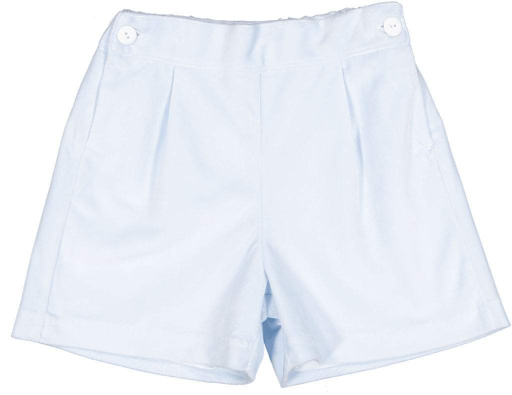 Sal & Pimenta Charming Blue Velvet Shorts - shopnurseryrhymes